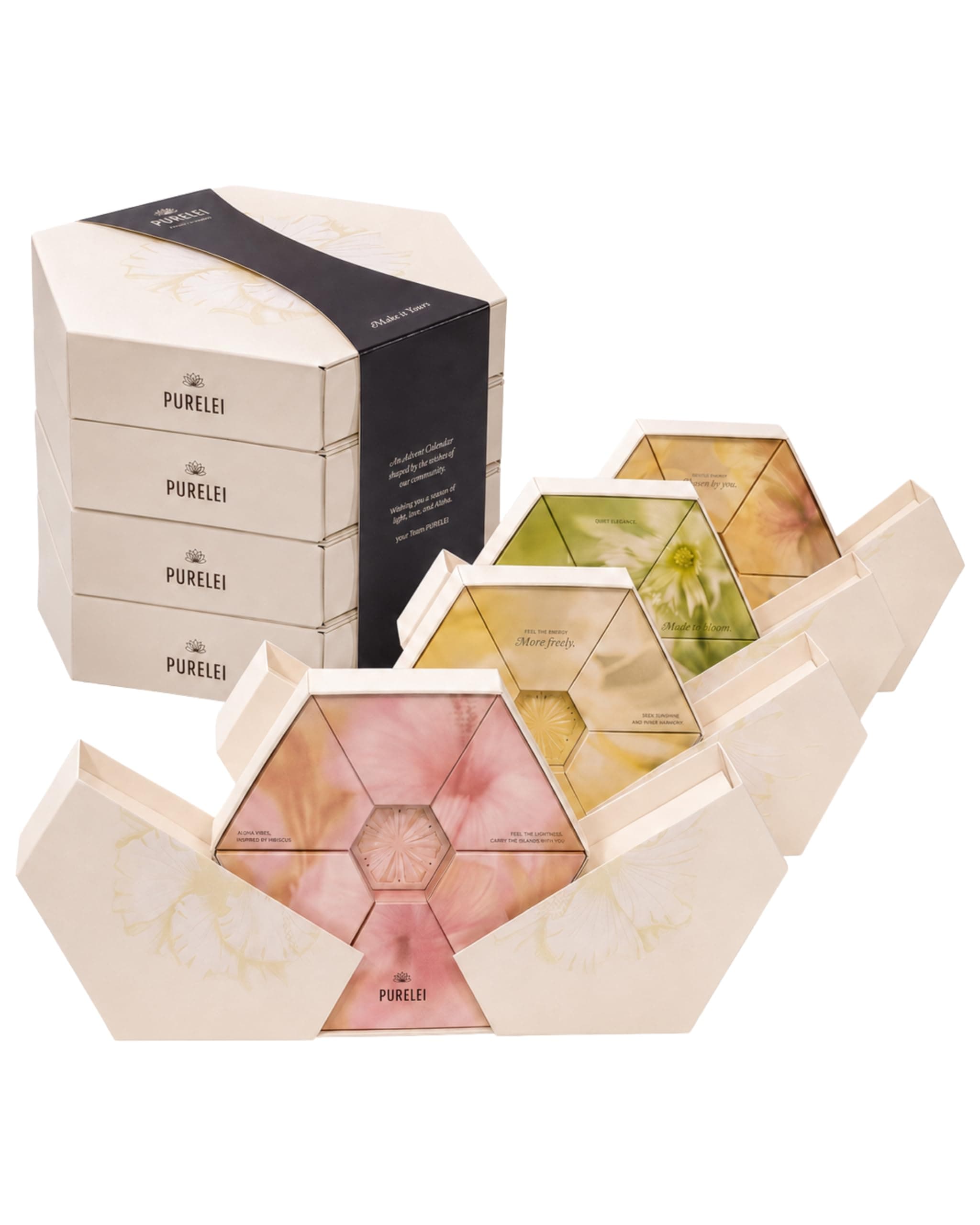 Purelei Schmuck Adventskalender 2026 Frauen – Schmuckkalender Roségold | 24 Schmuckstücke in 4 Modulen: Ketten, Armbänder, Ohrringe & Ringe aus wasserfestem Edelstahl, Geschenk für Damen
