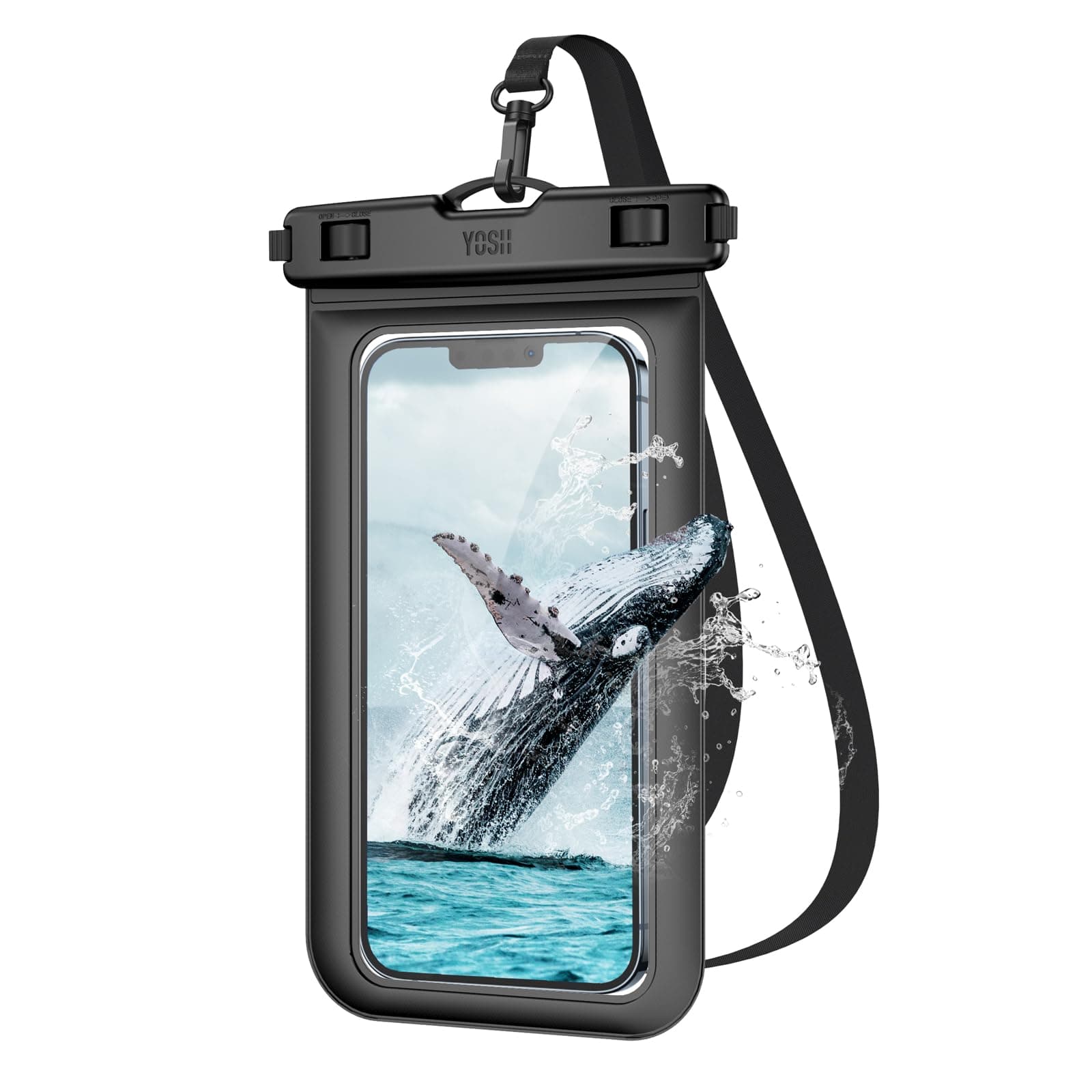 YOSH Custodia Impermeabile Smartphone, IPX8 Cover Subacquea, Porta Telefono Impermeabile Mare con Cordino per iPhone 17 16 15 14 13 Pro Max Samsung S26 S25 S24 S23 Ultra Xiaomi 17 Fino a 7,0"