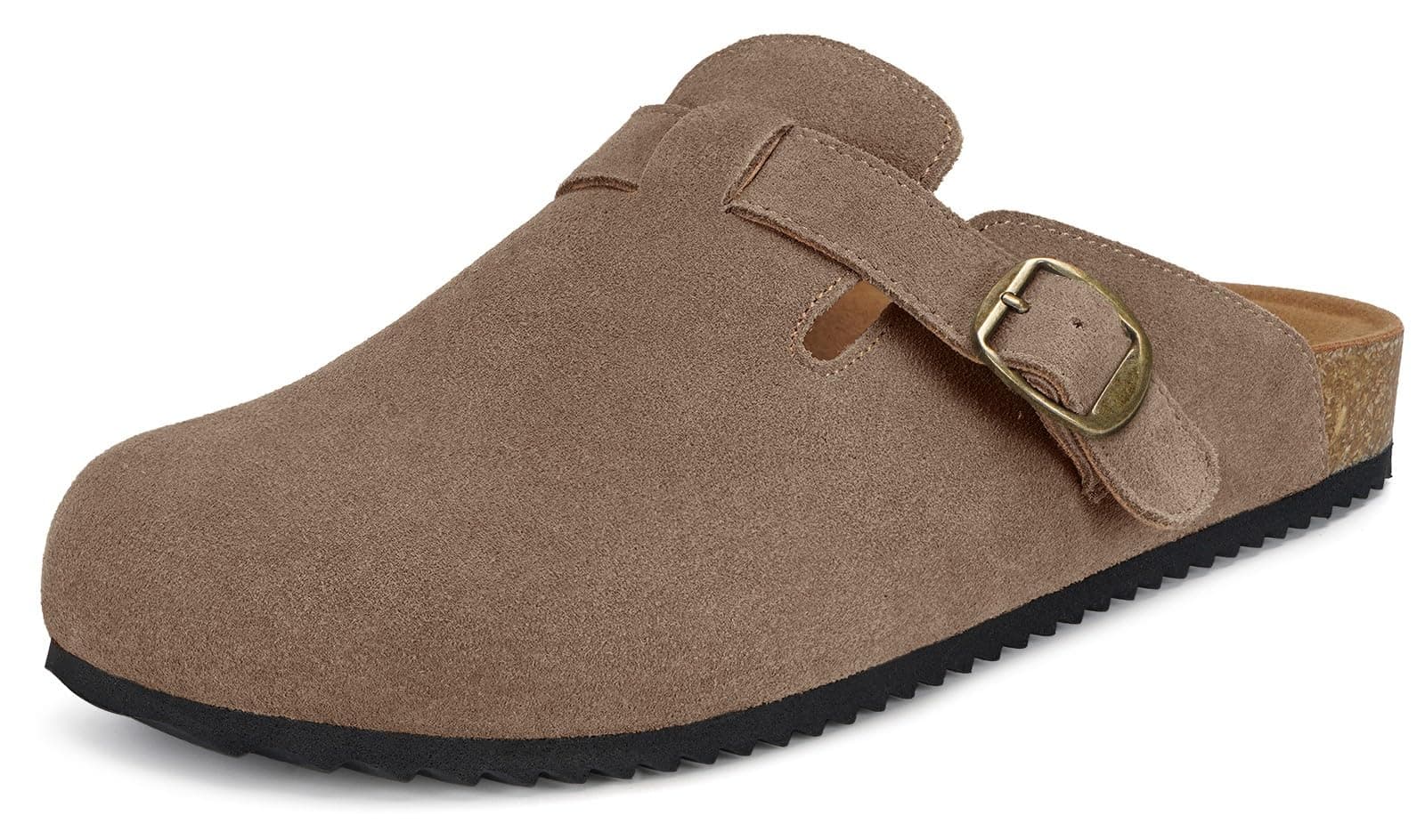 Intini Mules et Sabots Homme Femme Chaussons Pantoufles avec Cuir Fermé Semelles Chaussures de Jardin Confortable d'Intérieur Extérieur 36-48
