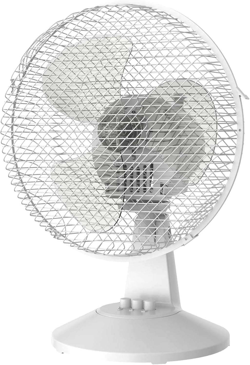 COMFEE Ventilador de Mesa de 2 Velocidades y 25 W - Ventilador Pequeño de 23 cm Silencioso con Oscilación 90º - Flujo de Aire Potente, Ligero y Fácil de Transportar, Bajo Consumo, Cabezal Reclinable