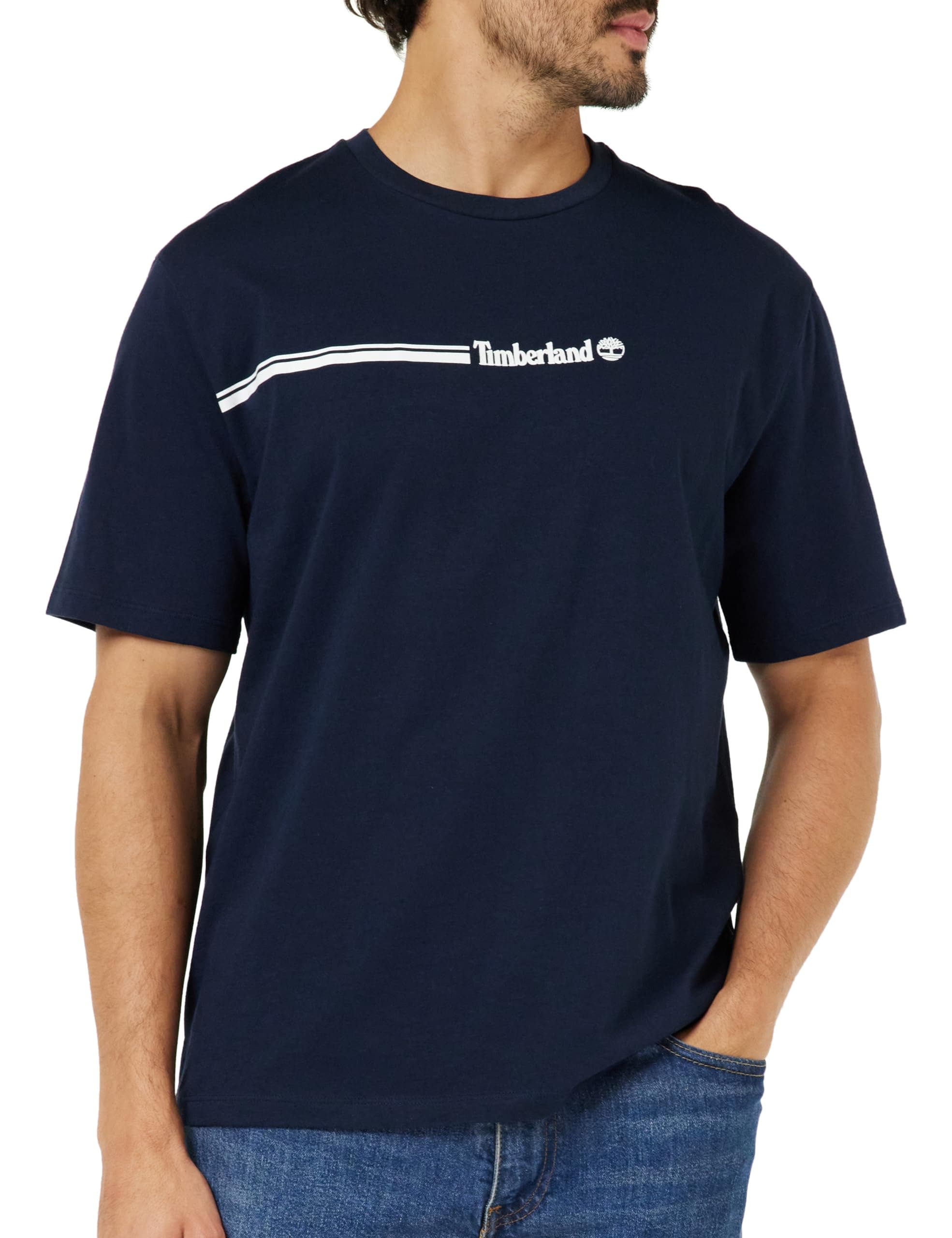 Timberland Short Sleeve Tee 3 Tier3 T-Shirt Uomo (Pacco da 1)