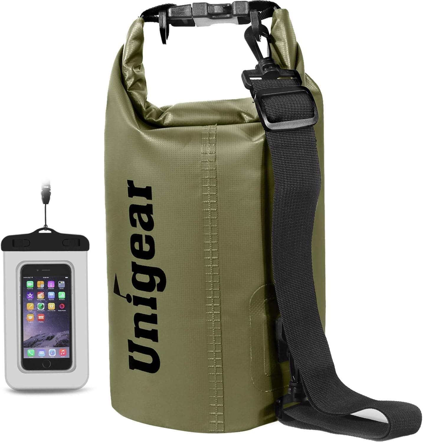 Unigear Bolsa Estanca 2L~40L Seca Impermeable + Funda De Movíl Camping Playa