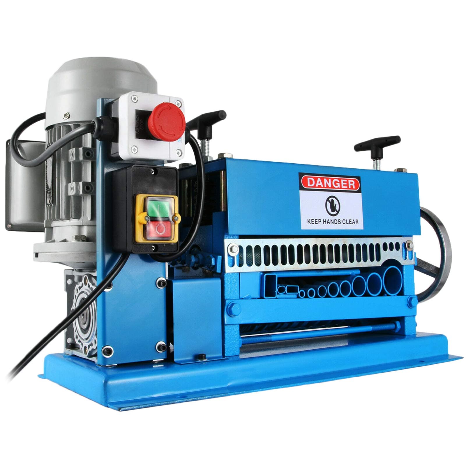 VEVOR Machine de dénudage automatique de câbles 370 W, décapant électrique 220 V, machine à dénuder les câbles avec 11 canaux et 10 lames, dénudeur électrique en métal 15 m/min 1,5-38 mm