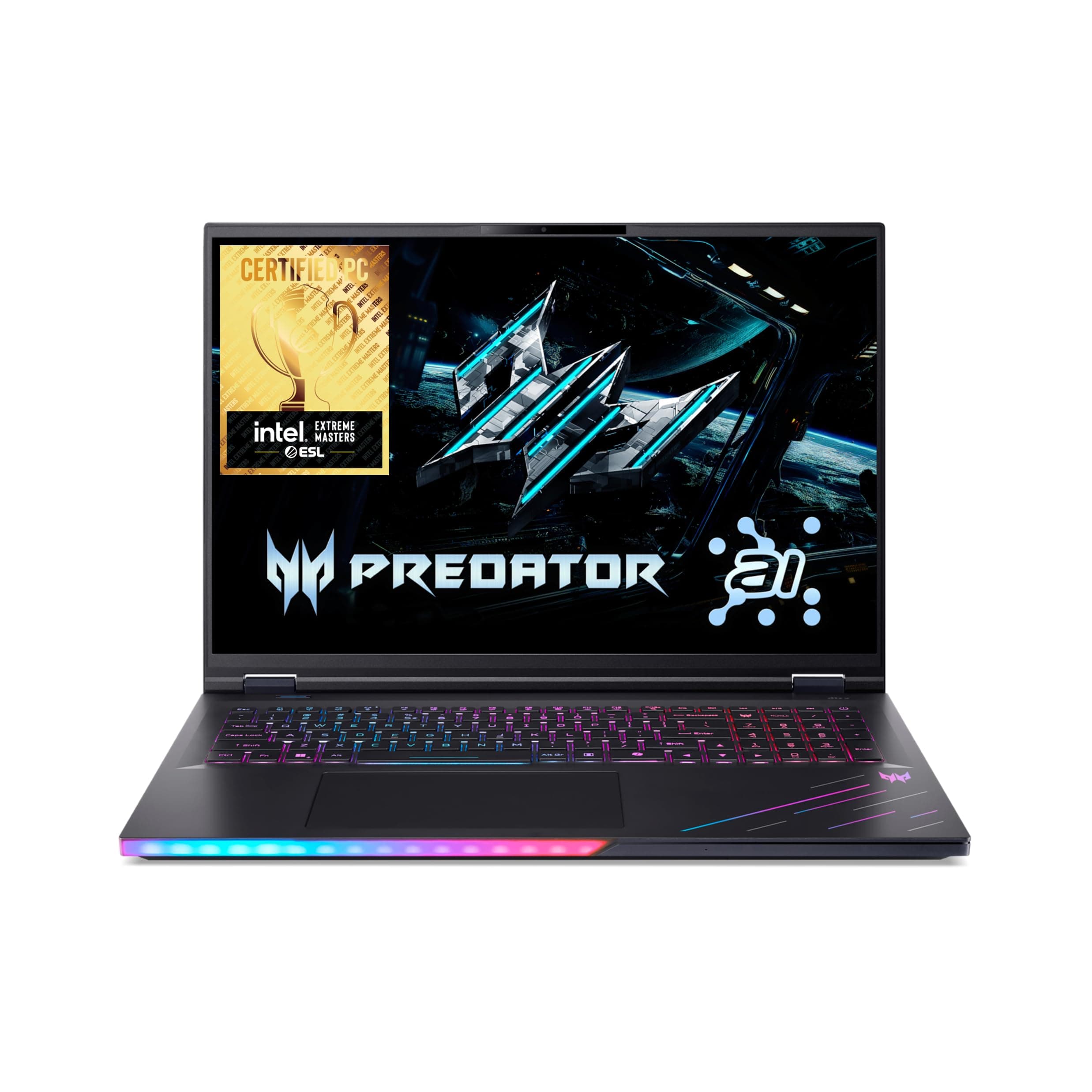 acer Predator Helios 18 AI I PC Portable Gamer 18" WQXGA 250Hz I Intel Core Ultra 9 (IA) I NVIDIA GeForce RTX 5080 I 64Go RAM I 1To SSD I Wi-Fi 7 I Windows 11 I Noir I Clavier Fr AZERTY I PH18-73-91FQ