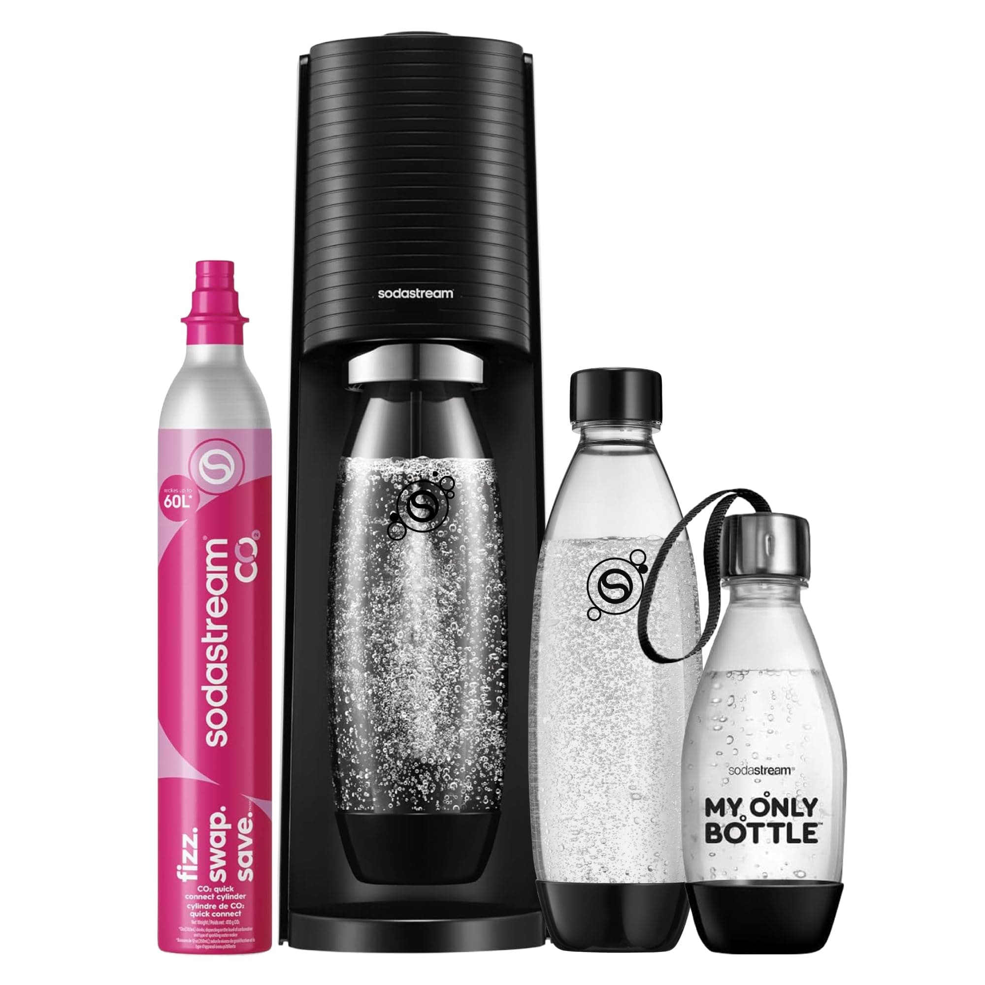 SodaStream TERRA Wassersprudler - 3x Sprudlerflaschen & CO2-Zylinder