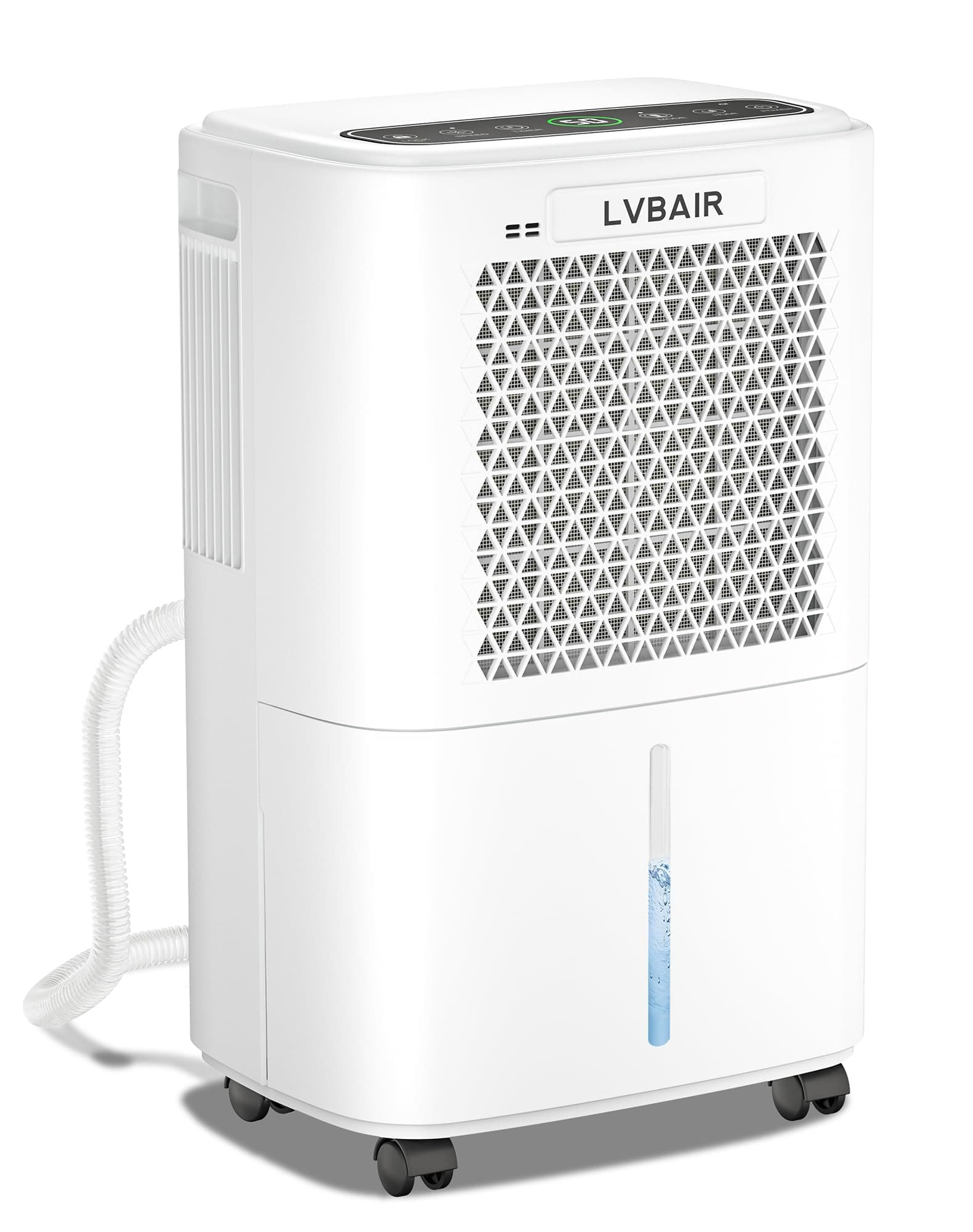 LVBAIR Deshumidificador eléctrico de 12 l/día, potente deshumidificador, ahorro de energía, portátil, 3 modos y control inteligente de humedad, deshumidificador eléctrico