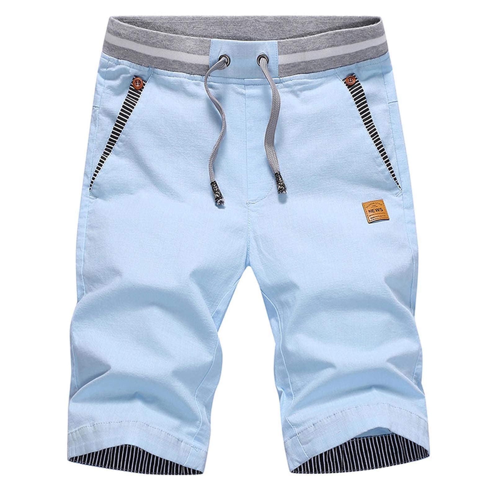 JustSun Short Homme Coton Chino Respirant Short Court Homme