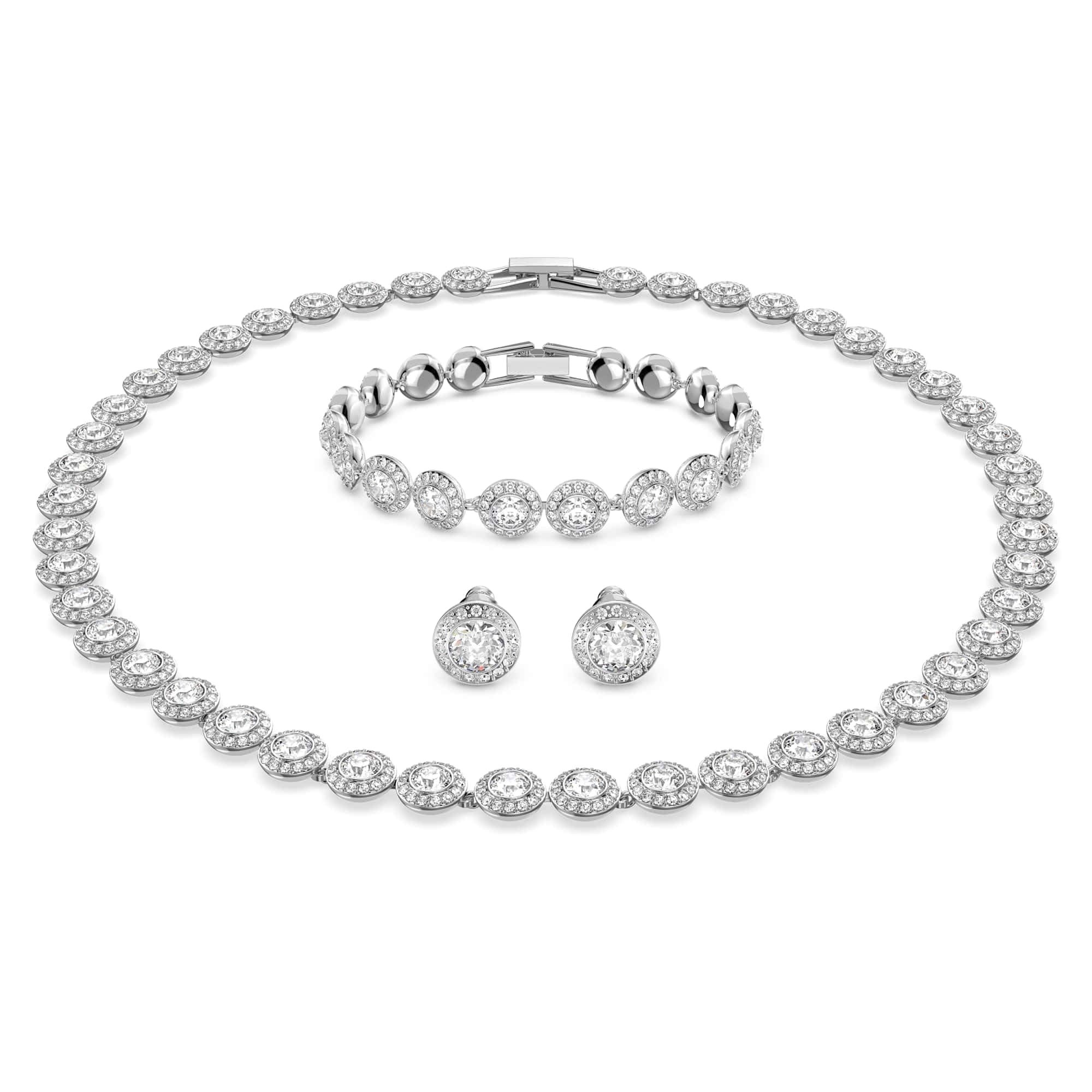 Swarovski Una Angelic Parure, Taille ronde, Blanc