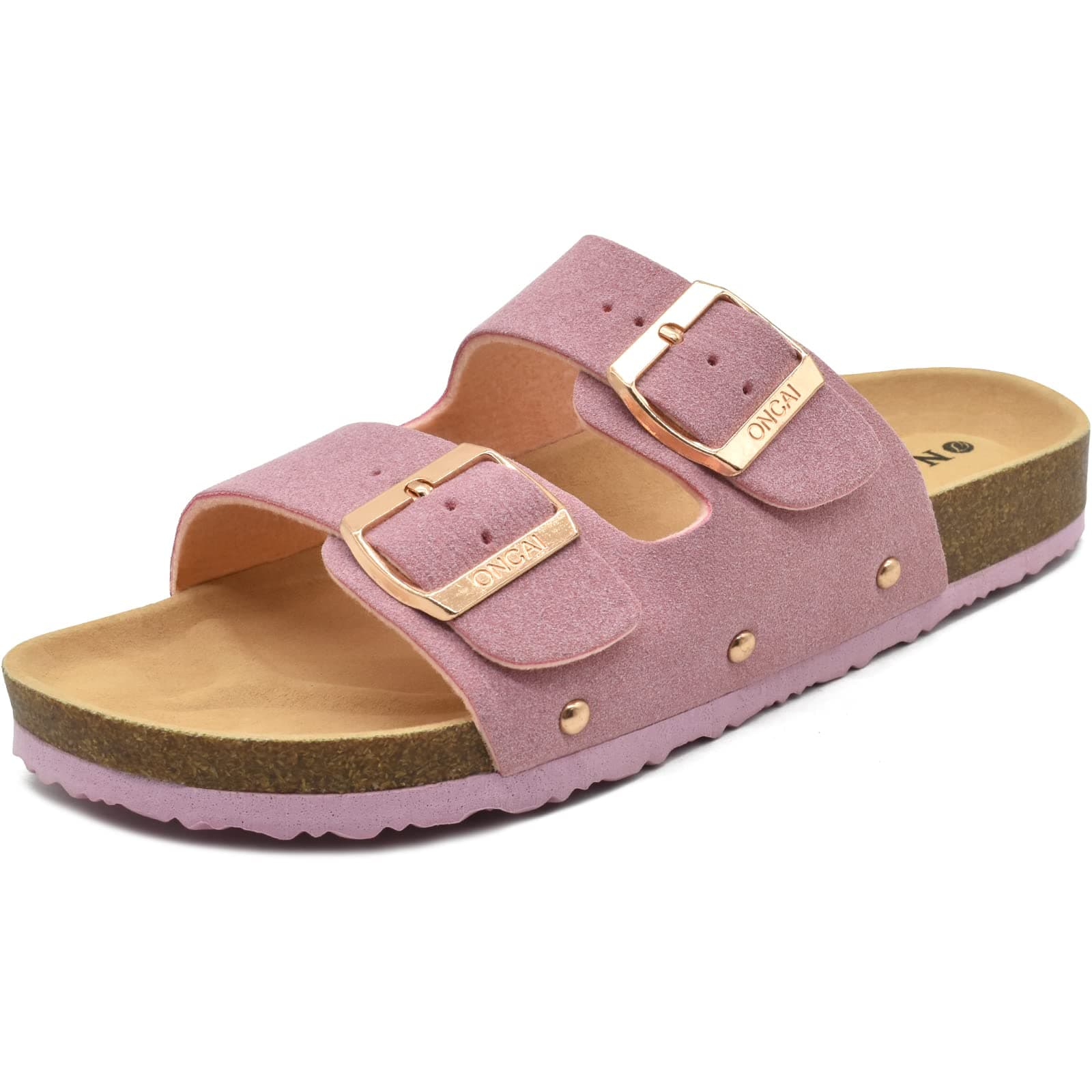 ONCAI Ciabatte Donna Estive Sandali Sughero Plantare Dobbia Fibbia Moda Sandali Antiscivolo Gomma Suole Pantofole