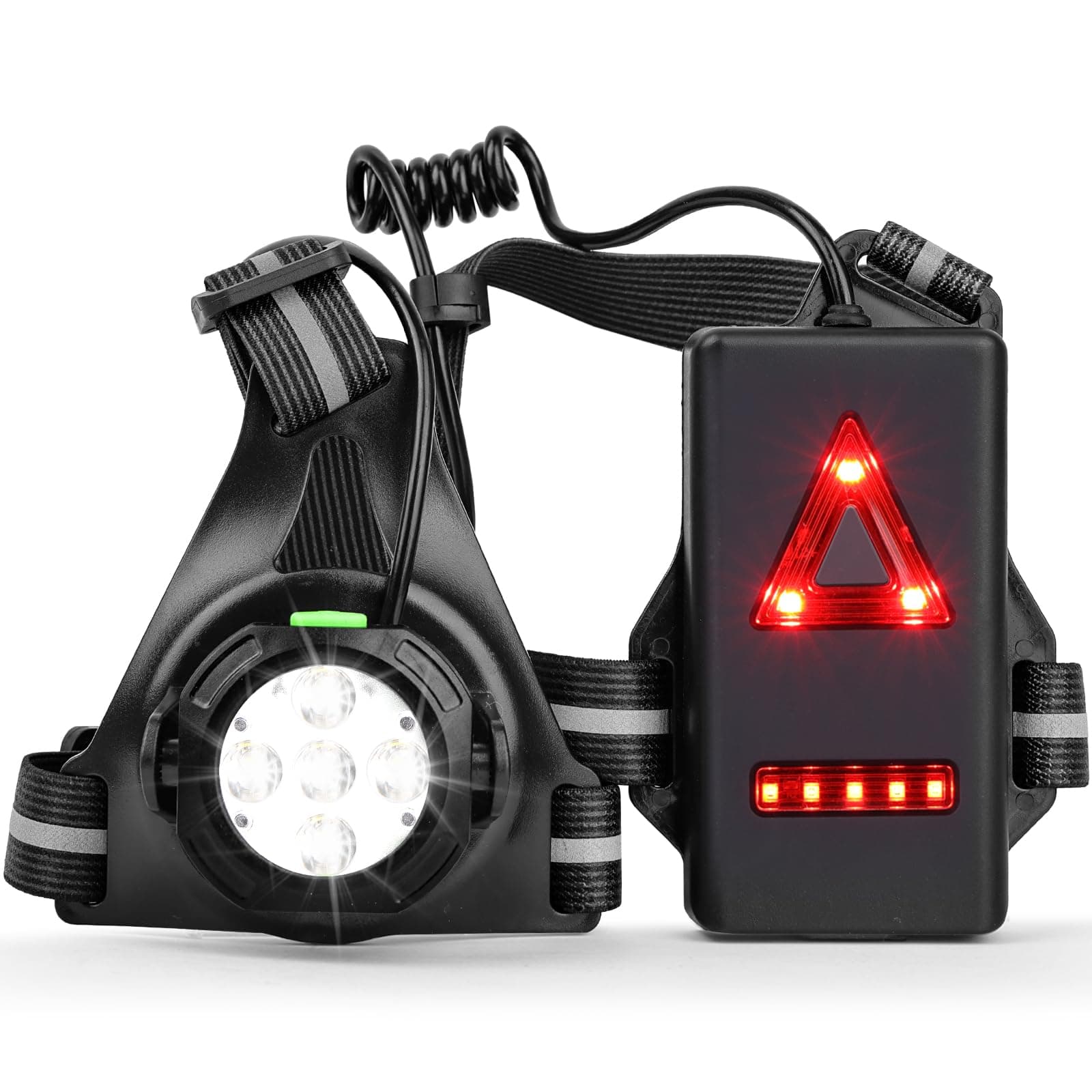 Joltix 500LM Lampe Running, Lampe Course a Pied avec LED Réglable à 120°, Bandes Réfléchissantes à 360°, Étanche IPX65, Lumiere Pectorale Running USB pour Course/Marche/Vélo, Sports Extérieur