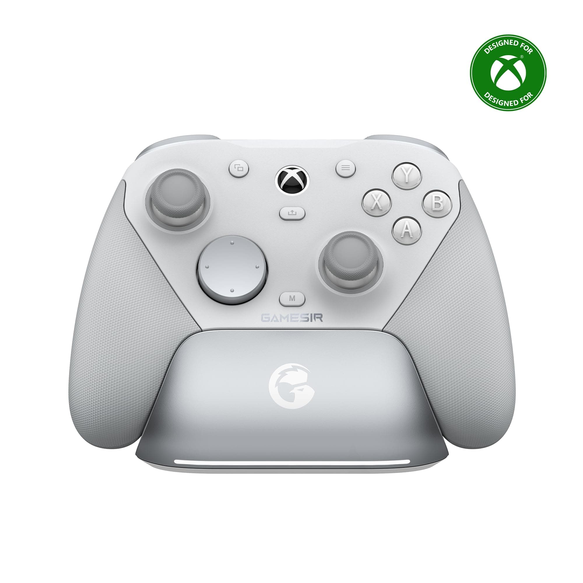 GameSir G7 Pro Manette 1000Hz avec Station de Recharge : Xbox Series X|S, Xbox One, Win 10/11 & Android - Joysticks TMR, Triggers Réglables & 4 Boutons Programmables - Méca Blanc