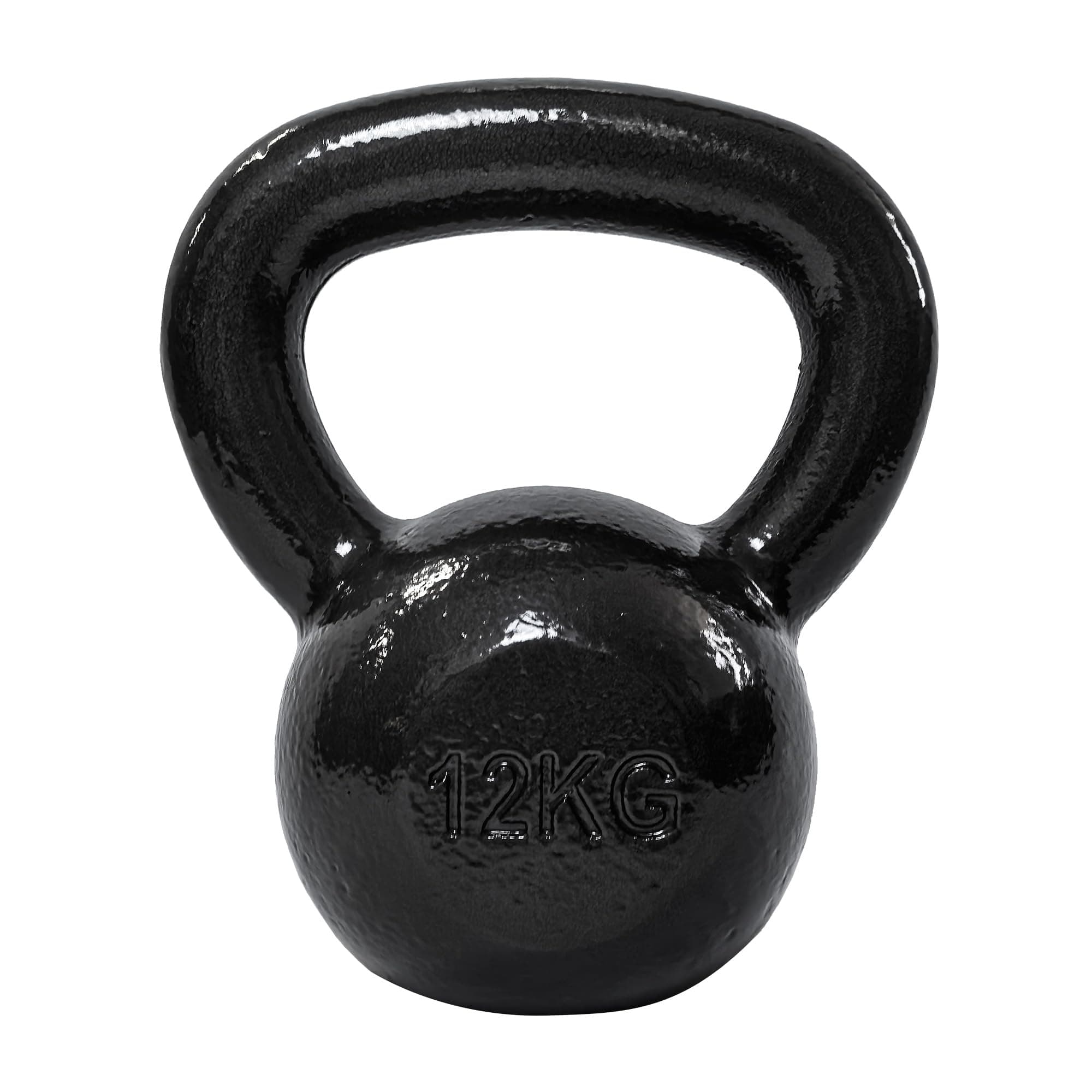 Amazon Basics Kettlebell - Peso da Allenamento in Ghisa con Impugnatura Larga Testurizzata - Finitura Verniciata - Nero
