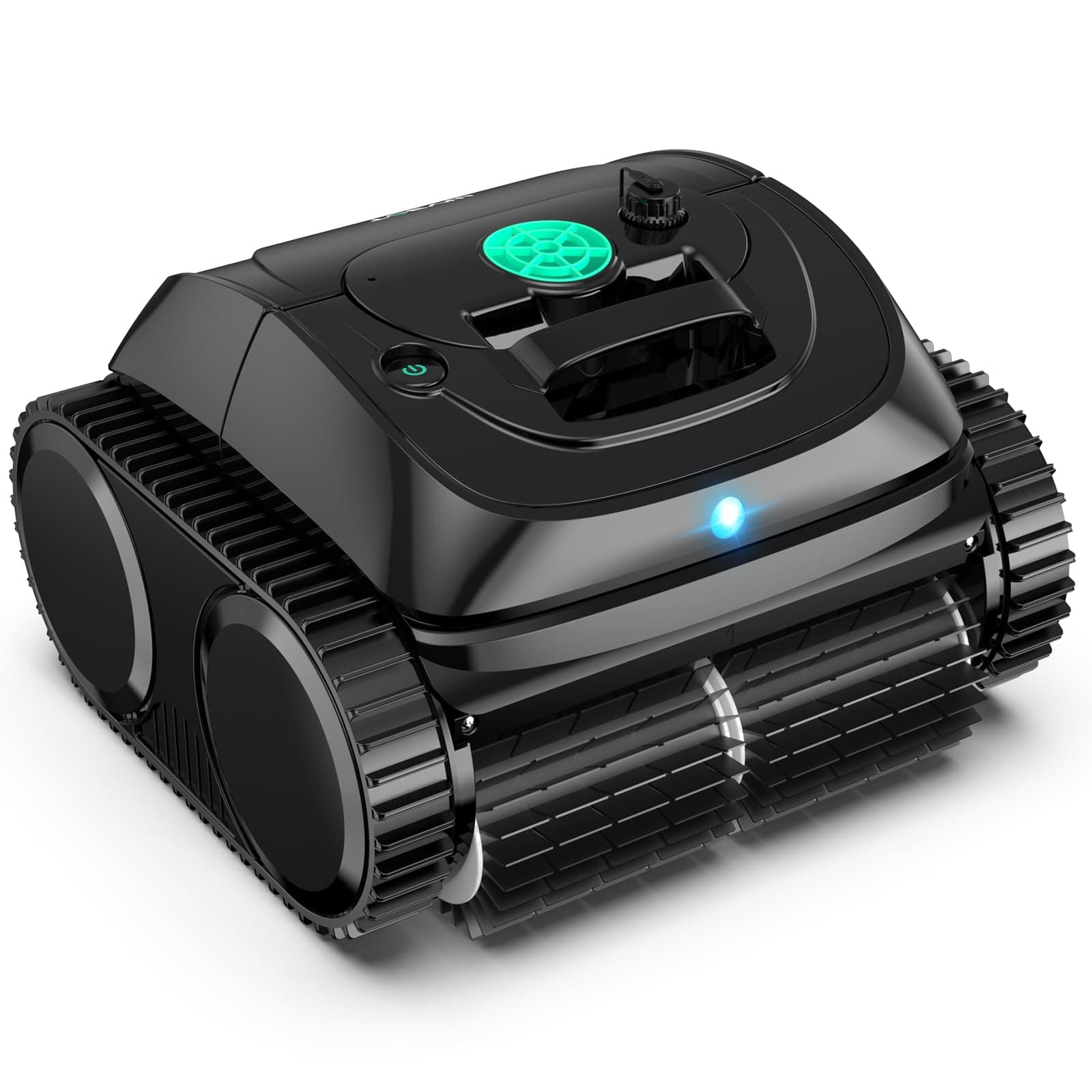 WYBOT C1-Plus Robot Piscine sans Fil Robot Piscine pour Piscines Enterrées & Hors Sol - Nettoyeur 4-en-1 Paroi & Ligne d'eau 160min/160m², Navigation Intelligente, App-Noir Encre