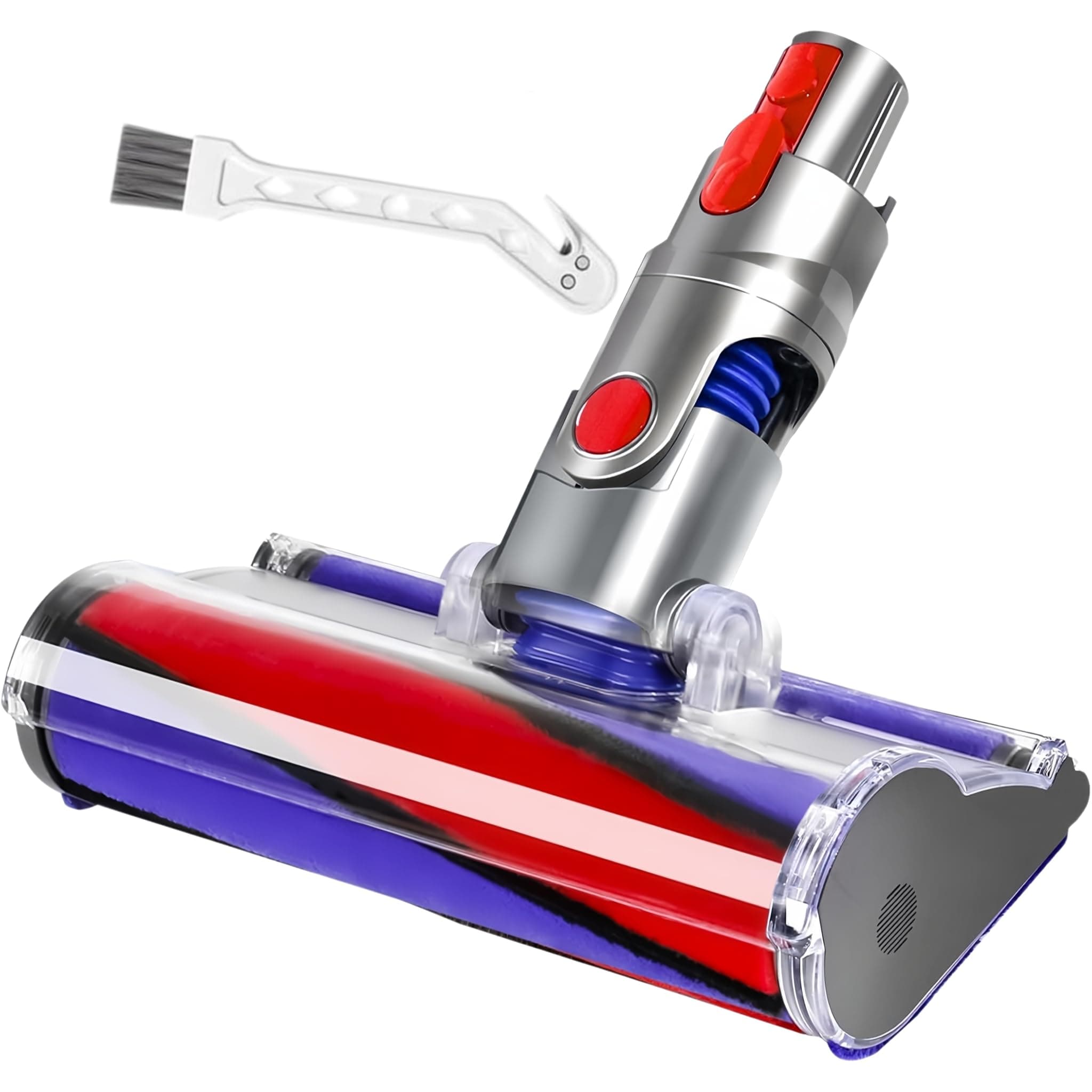 Brosse à Rouleau Souple pour Dyson V7 V8 V10 V11 V15, Tête de Aspirateur de Remplacement pour Sols Durs Parquet, Accessoire Embout pour Dyson SV10 SV11 SV12 SV14 SV15 SV17 SV28 SV47