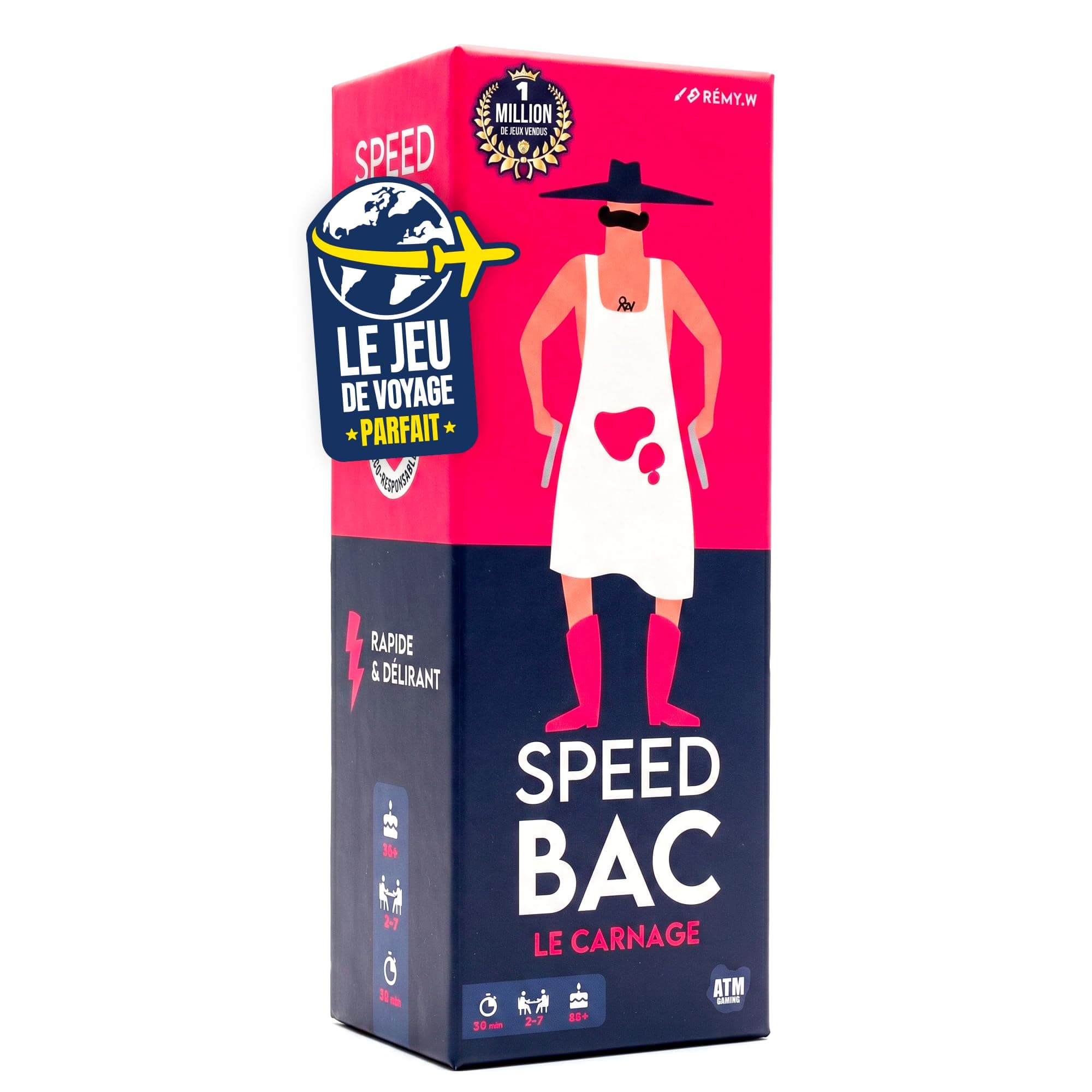 ATM Gaming Speed Bac - Jeu de société Adulte - Rapide et délirant - 2 à 7 Joueurs - Jeu d'ambiance - Jeu de Voyage