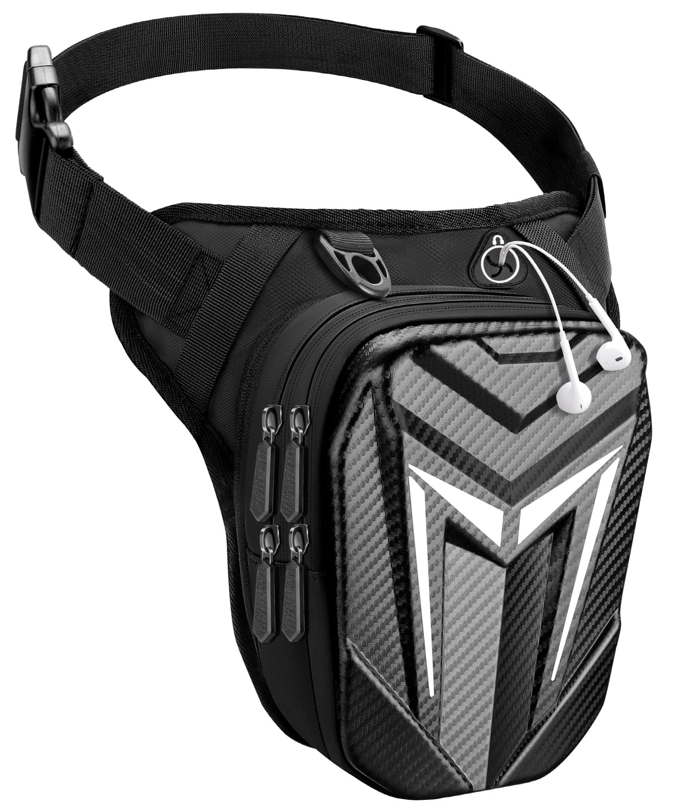 Mohard Marsupio Moto, Espandibile Eva Borsa Uomo/Donna Cintura Cosciale Regolabile, Borse Serbatoio Moto, Borse per Sedili, Striscia Riflettente Sportivo Borsa per Bicicletta/Pesca/Ciclismo/Viaggio