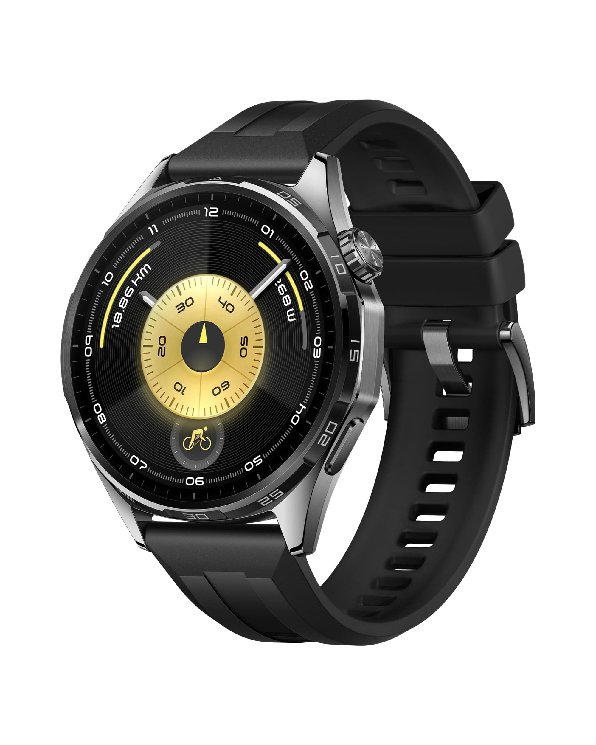 HUAWEI WATCH GT 6 GPS 46mm Smartwatch, Display AMOLED da 1,47 pollici, Fino a 21 giorni, Ciclismo, Oltre 100 Modalità Sportive, iOS e Android, Funzione NFC, Monitoraggio della Salute, Nero