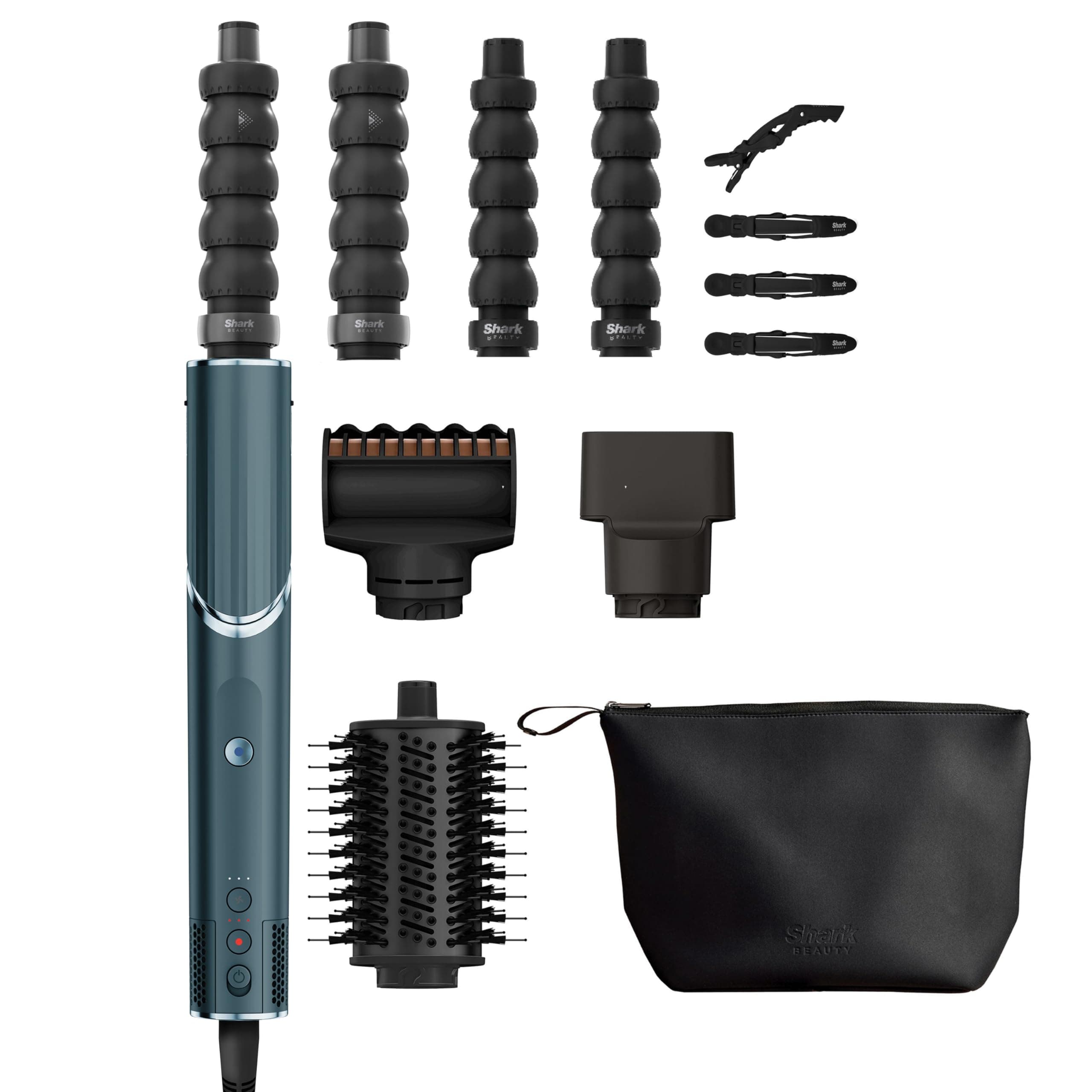 Shark FlexStyle Multi Styler ad Aria Calda e Asciugacapelli con Arricciacapelli Auto-Wrap, Spazzole e Concentratore – Senza Danni da Calore, Styling Versatile, per Tutti i Tipi di Capelli