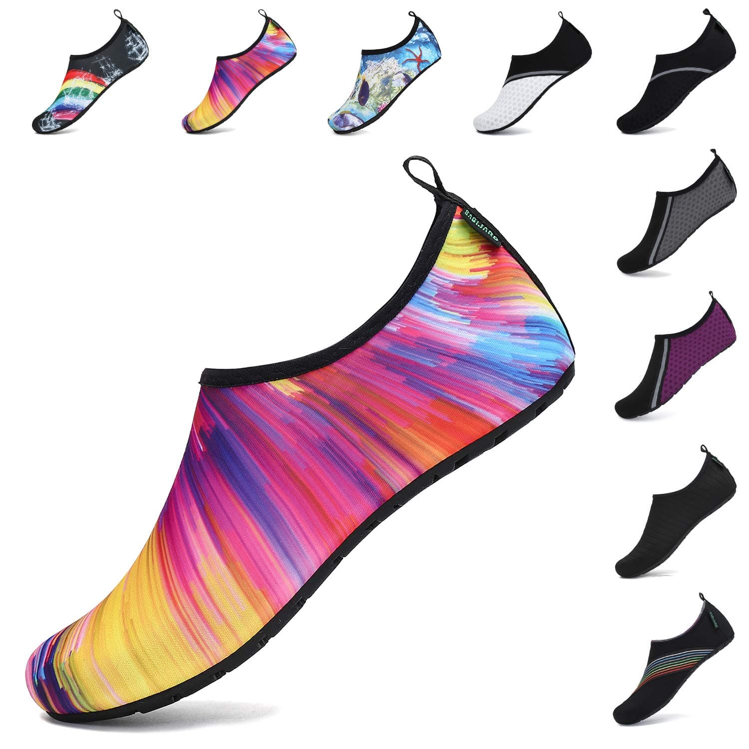 SAGUARO Scarpe da Immersione Uomo Donna Scarpe da Acqua Sport Traspirante Antiscivolo Leggere Unisex