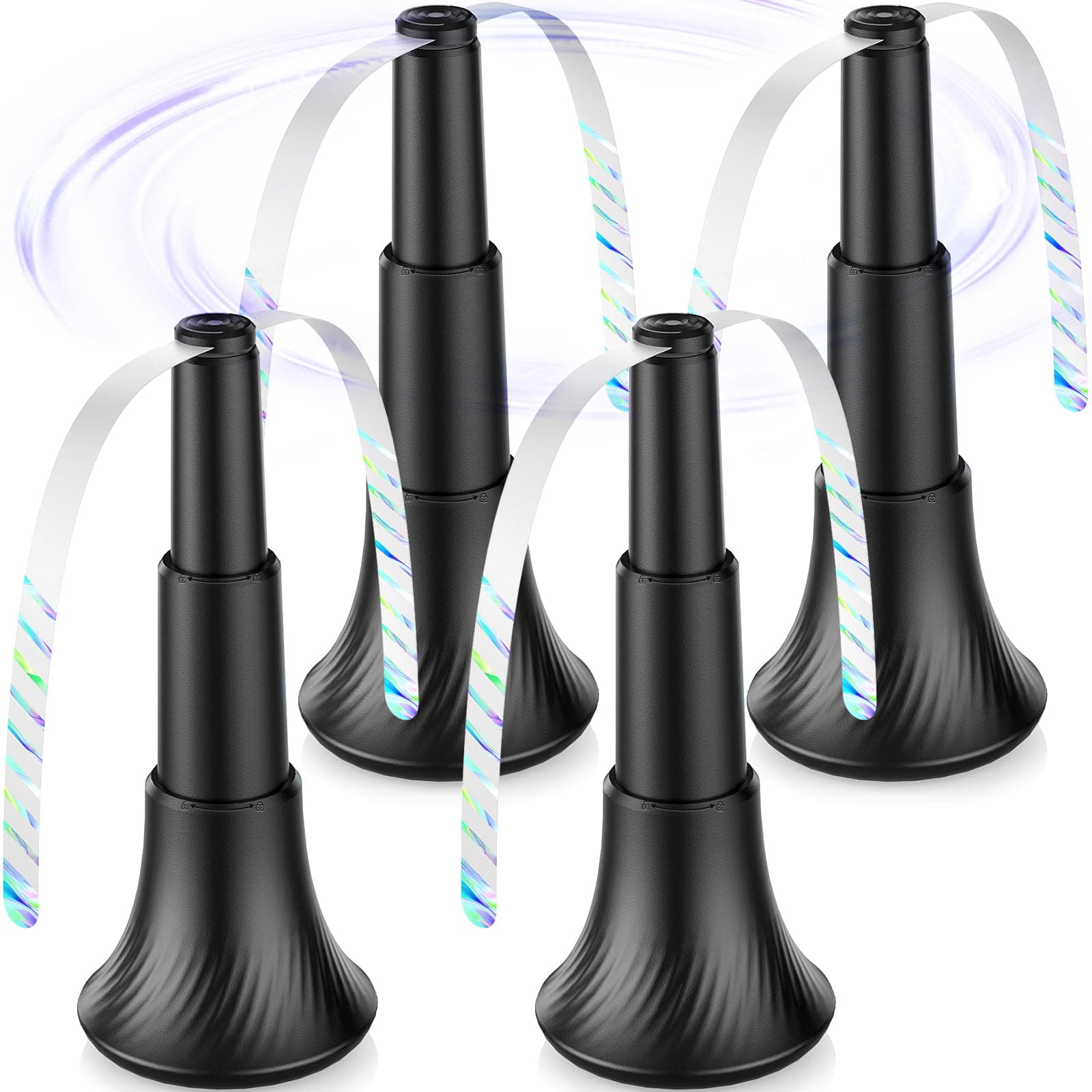 XTTANK Lot de 4 Ventilateur Anti Mouche Pliable, Chasse Mouche de Table Portable avec Pales Souples et Crochet, Ventilateur Anti-Insectes pour Repas Intérieur et Extérieur, BBQ, Pique-Nique, Camping