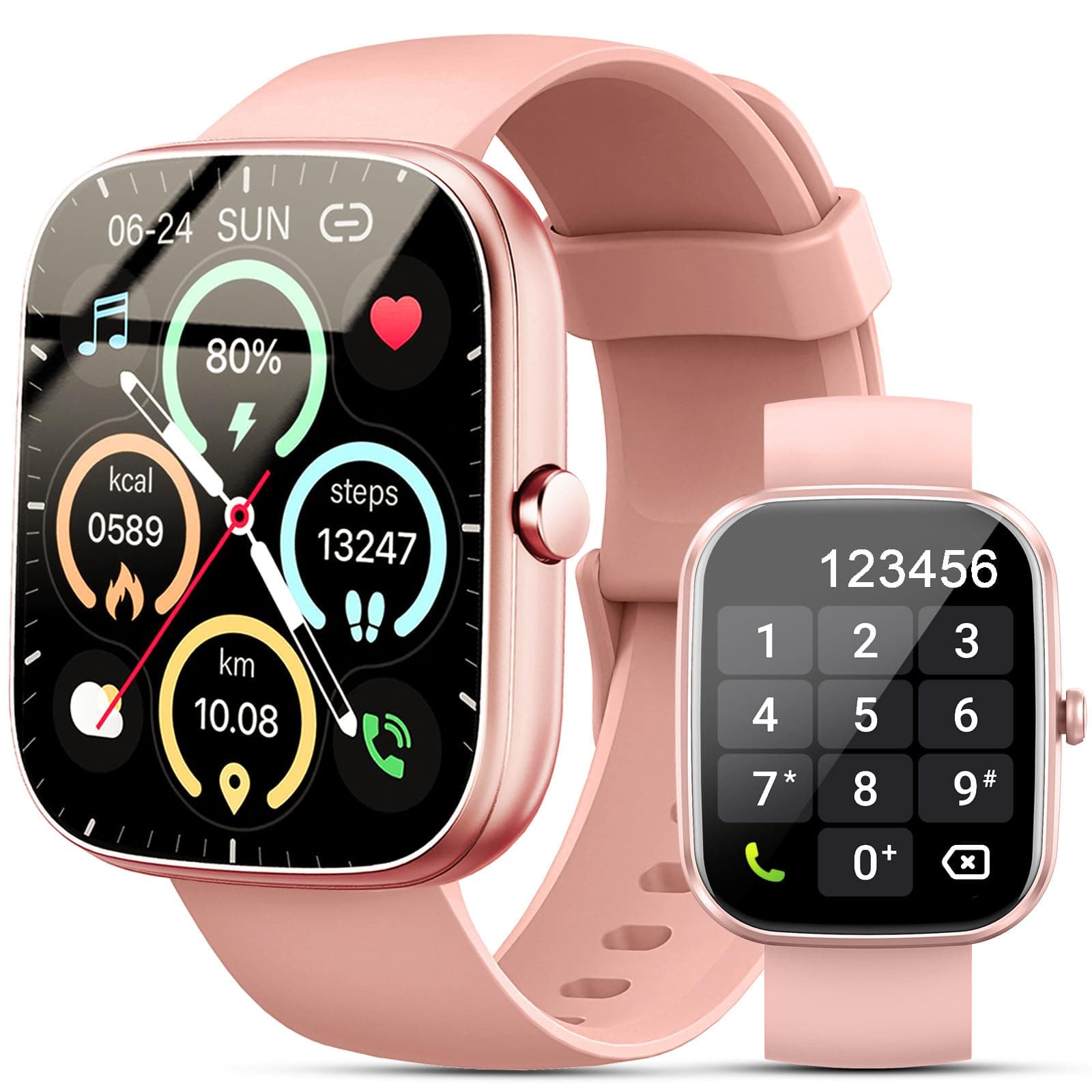 2026 Reloj Inteligente Hombre Mujer, 1.91" Smartwatch con Llamadas Bluetooth y Whatsapp Notificación, Pulsómetro, IP68 Pulsera Actividad con 100+ Modos Deportivos, Monitor de Sueño para Android iOS