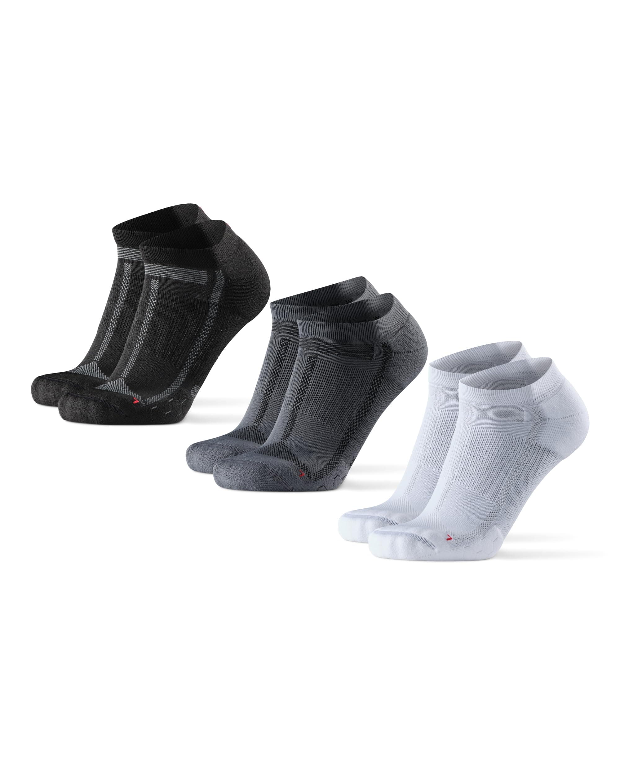 DANISH ENDURANCE Calcetines Cortos de Running, Calcetines Deportivos Antiampollas, Técnicos, Deporte, para Hombre y Mujer, 3 Pack