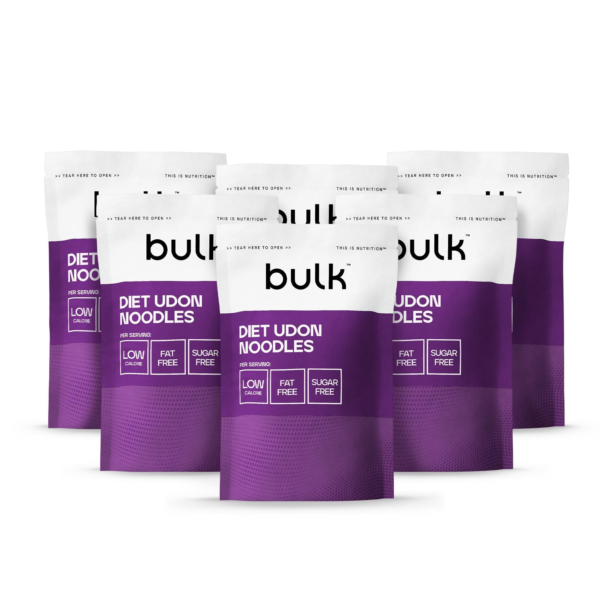 Bulk Diet Udon Noodles, Konjac Noodles, 200 g, Paquet de 6