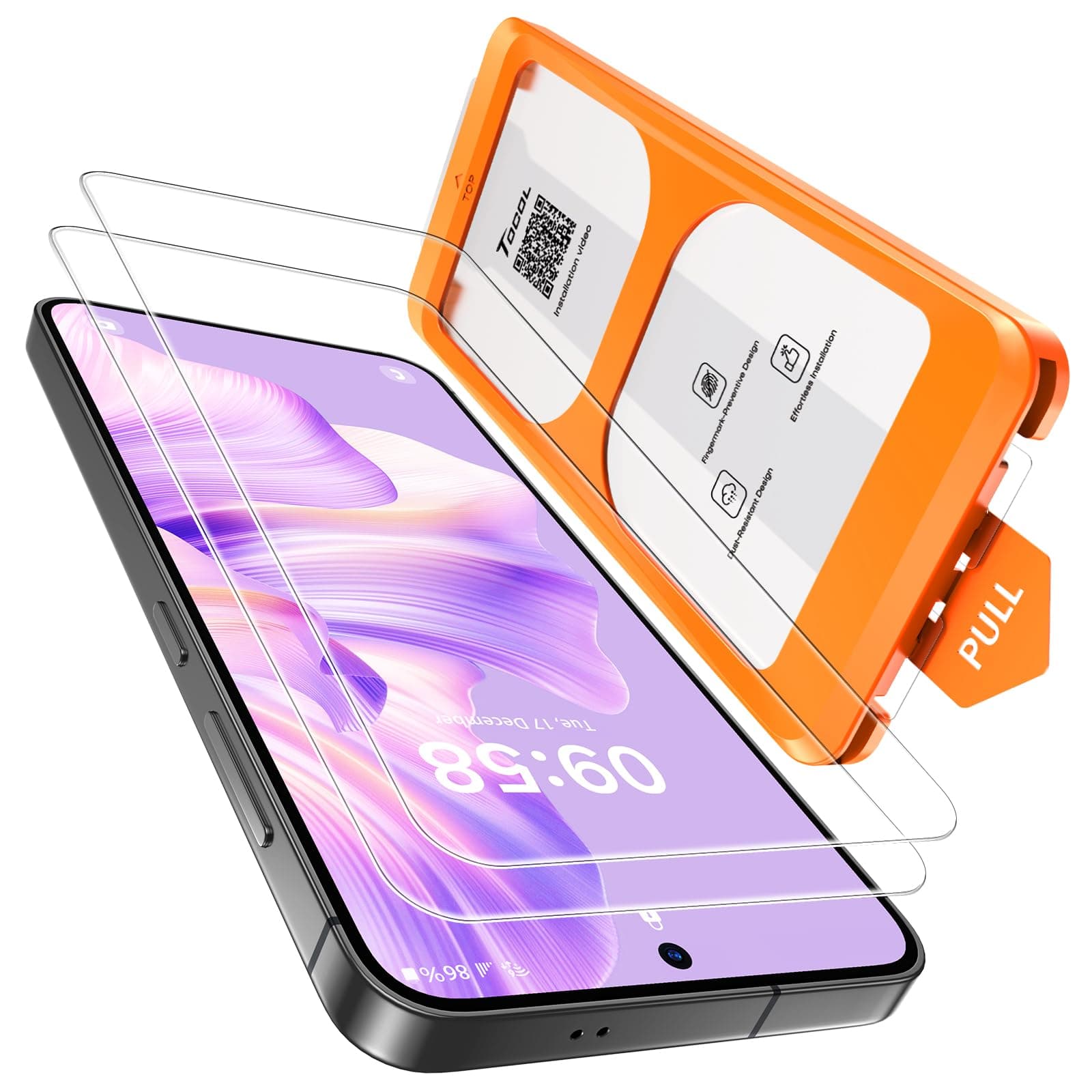 TOCOL für Samsung Galaxy S26 für Panzerglas 6,3 Zoll, Auto-Installation 9H Stoßfest Kratzfest Anti-Fingerabdruck Anti-Öl Anti-Bläschen Folie für Galaxy S26, Kompatibel mit Hülle, 2 Stück