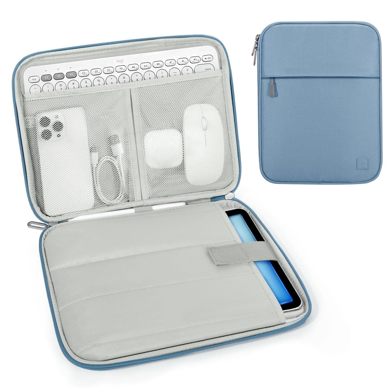 Dadanism 9-11 Pollici Tablet Borsa Imbottita per iPad (A16) 11", iPad Air 11" M4/M3, iPad Pro 11" M5/M4, iPad 10a Gen/Air 5 10,9", iPad 9/8/7a Gen 10,2", Galaxy Tab A11+ 11", Tab M11 11", Blu