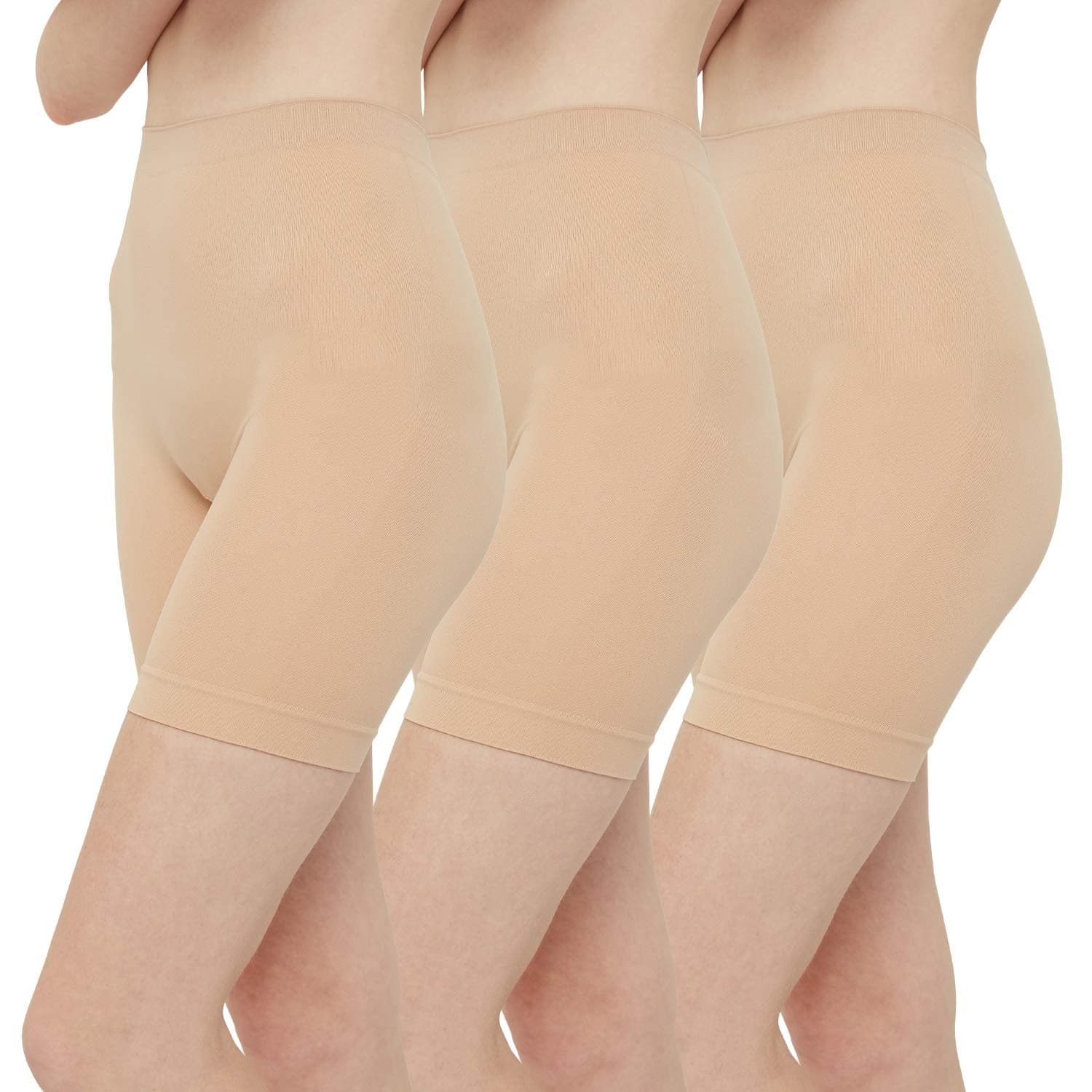 INNERSY Shorty Femme sous Jupe Douce Legging Court sans Couture Boxer Short Sécurité Lot de 3
