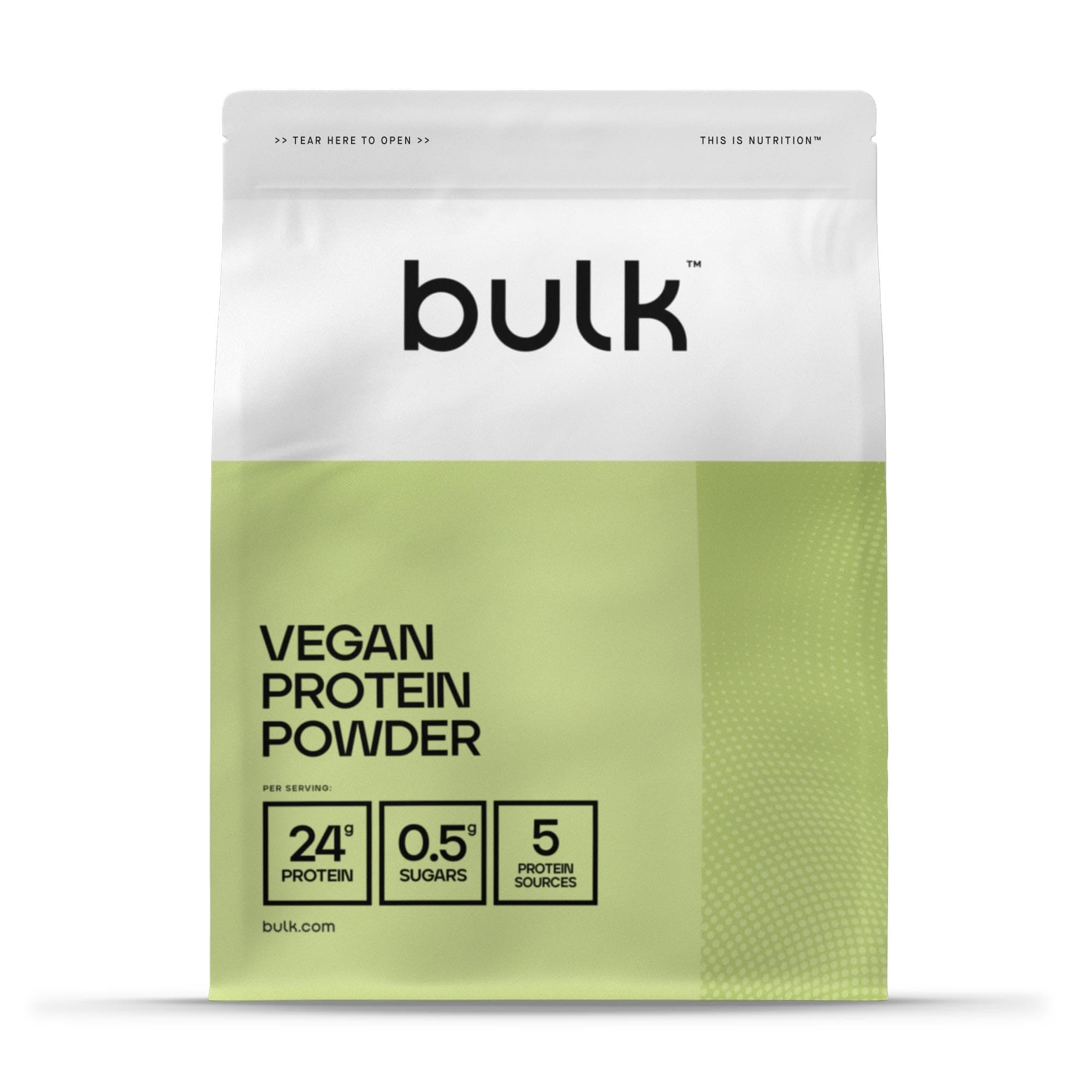 Bulk Vegan Protein Powder, Shake protéiné végétal, Chocolate Peanut, 1 kg, New & Improved Formula