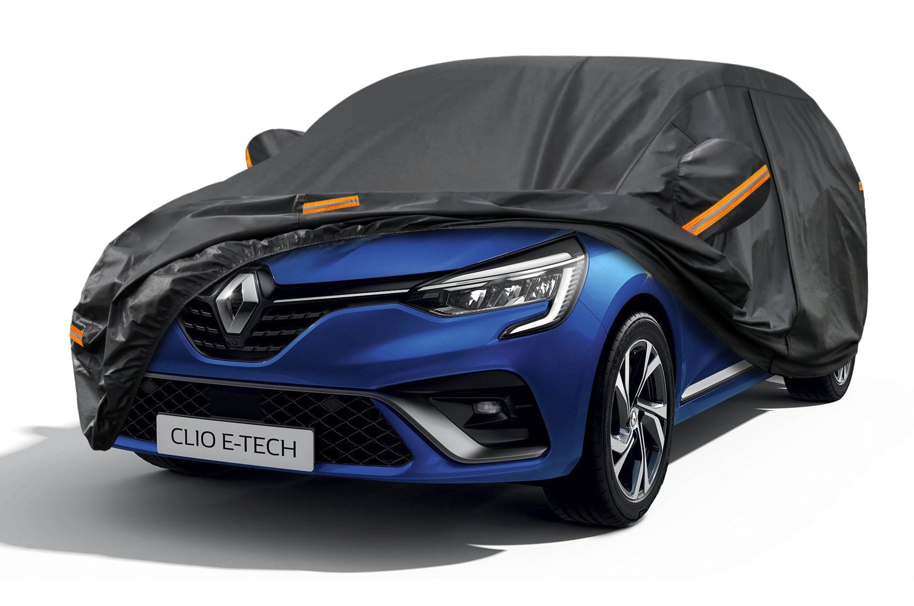Kayme Bâche Voiture Étanche Respirante Compatible avec Renault Clio I/II/III/IV/V Hayon (1990-2025), 7 Couches Housse de Protection Voiture Extérieur, Contre Pluie Soleil Poussière avec Zip.