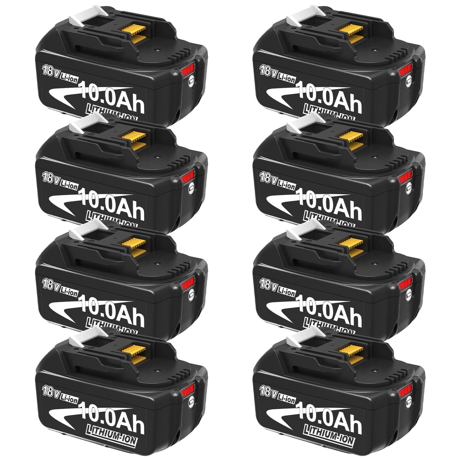 8 x 10,0 Ah Compatible pour Makita Batteries 18V BL1850 BL1860 BL1840 BL1830