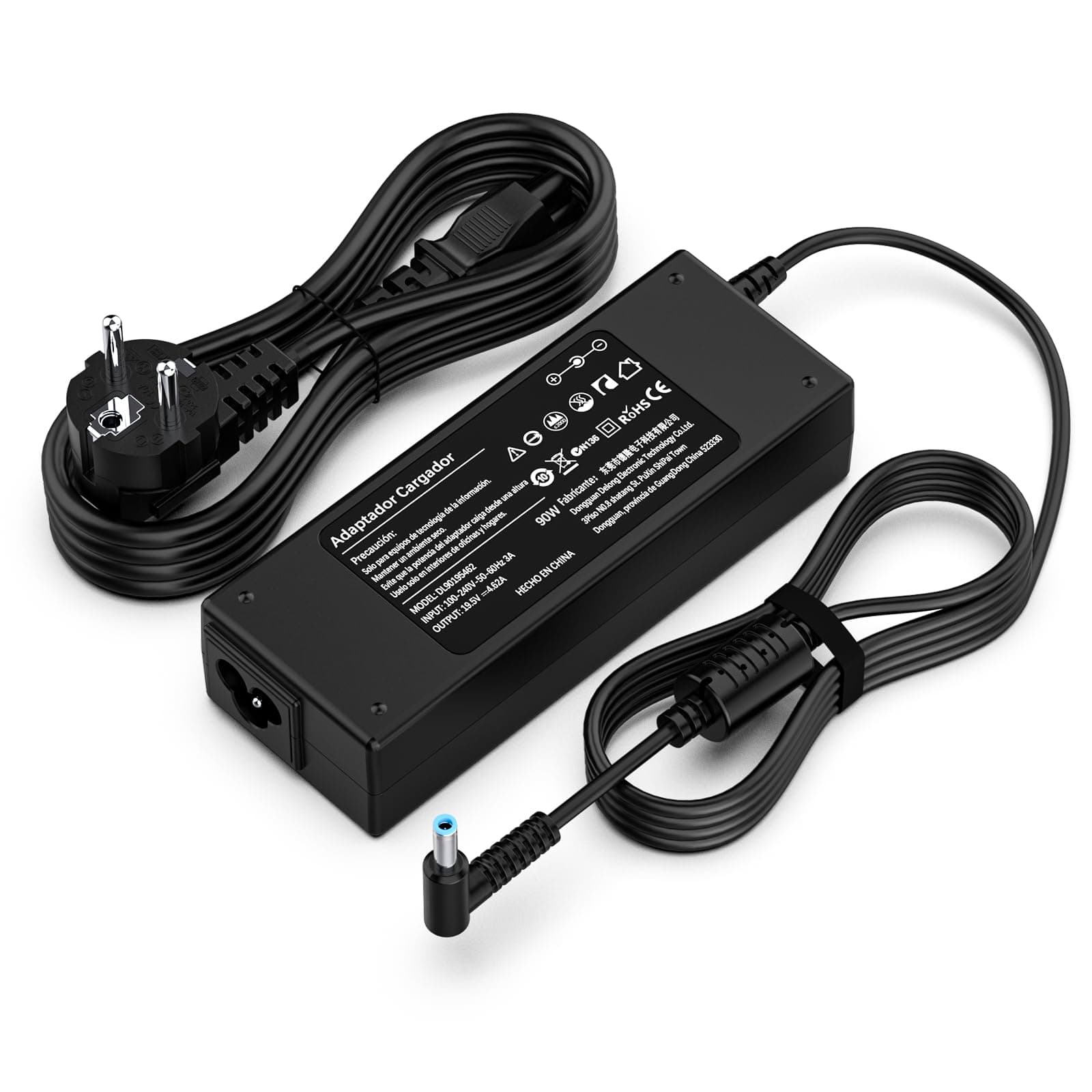 Etssembo 90W Cargador Portátil Compatible con HP Pavilion ProBook Stream | HP 240 250 255 G2 G3 G4 G5 Pavilion X360 15 17 ProBook G3 G4 G5 G6 G7 Stream 11 13 14 741727-001 710412-001 19.5V 4.62A
