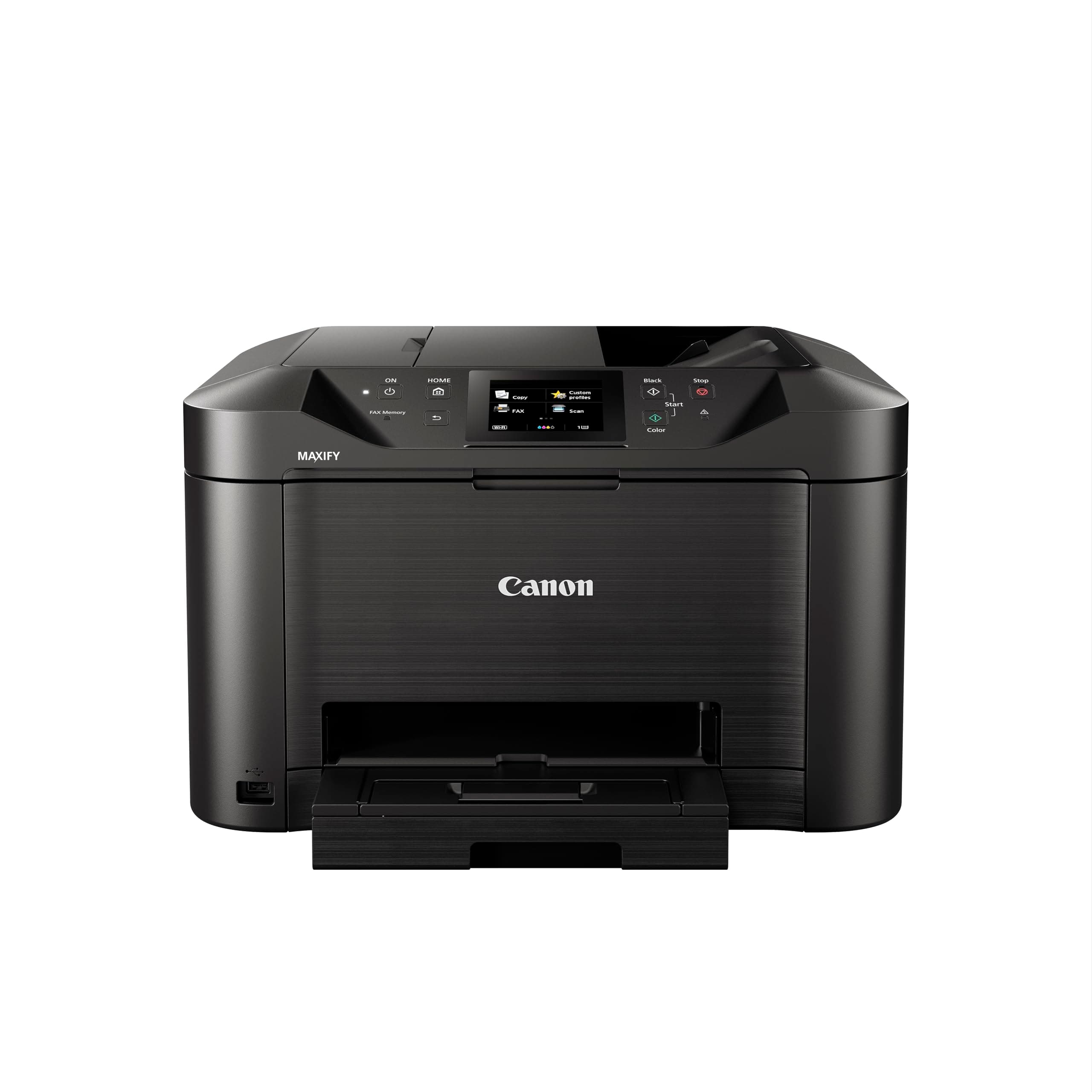 Canon Maxify MB5150 Impresora Compacta Multifunción 4 en 1, Sistema de Inyección de Tinta, WiFi, Pantalla LCD Táctil, ADF de 50 Hojas, Impresión de Alta Velocidad, Capacidad 300 Hojas, Negro
