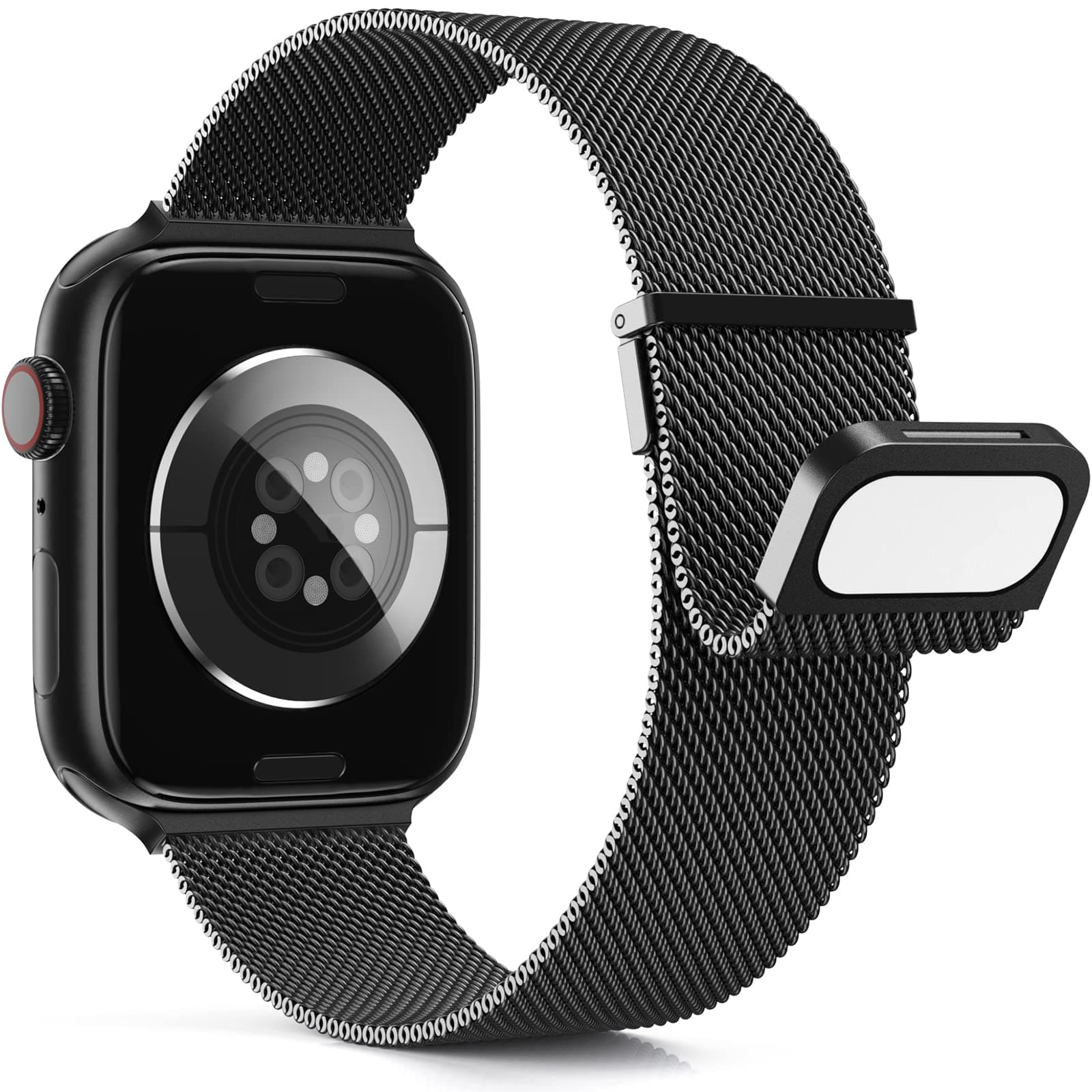 Higgs Métal Bracelet Compatible avec Bracelets Apple Watch 38mm 40mm 41mm 42mm 44mm 45mm 46mm 49mm Femme,Bracelet Double Magnétique pour iWatch Series 11 10 9 8 7 6 5 4 3 2 1 SE Ultra, Metal Milanais