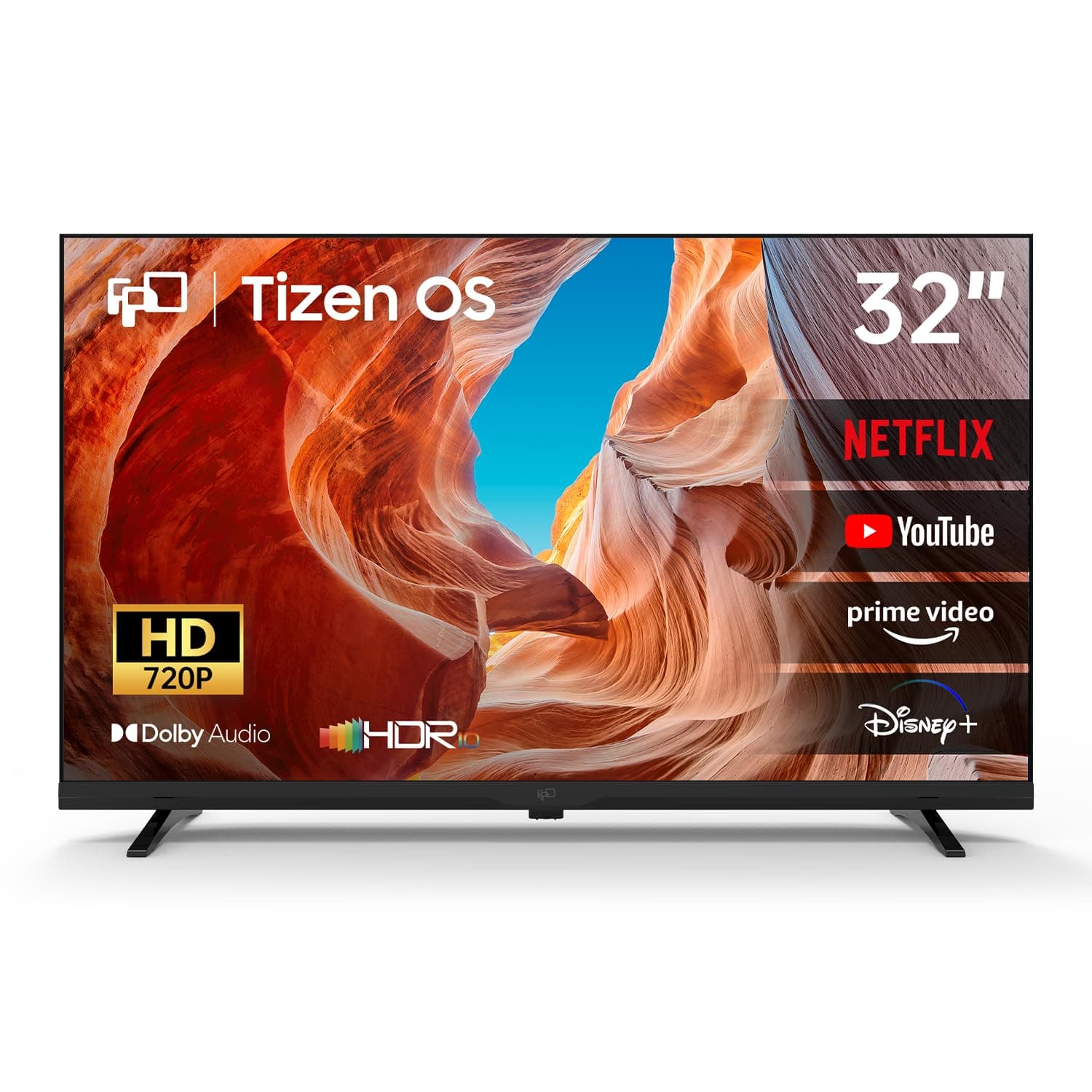 FPD Smart TV 32 Pouces, Téléviseur avec Tizen OS, Compatible Samsung TV Plus, HD 720p Dolby Audio, HDR10, SmartThings, Miracast, Gaming Hub, Commande Vocale, Écran Plat