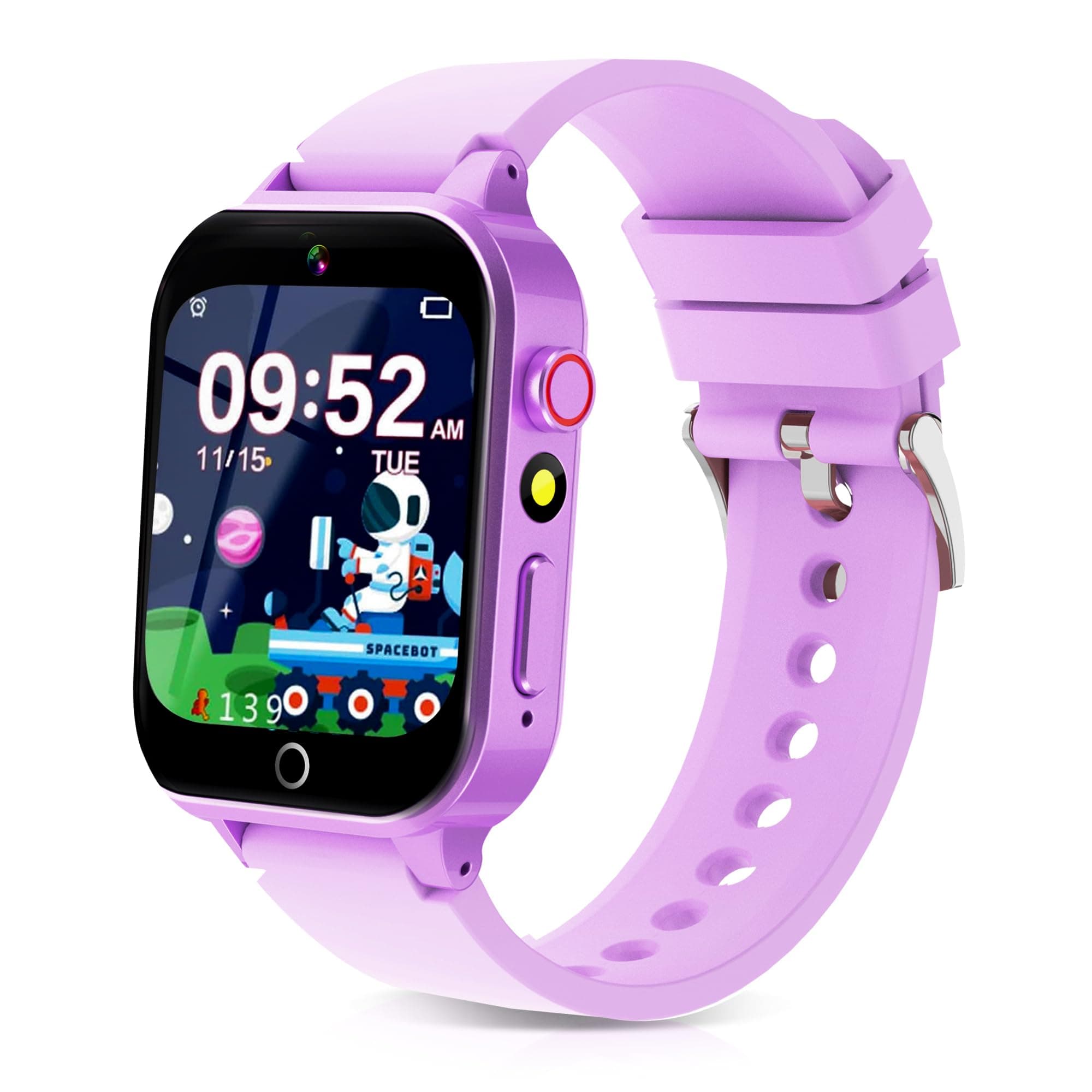 Reloj Inteligente para Niñas, 39 Juegos Educativos, Audiolibros, Tarjetas de Aprendizaje, 3 Deporte, Podómetro, MP3, Alarmas, Calculadora, Linterna, Fondos Animados, Smartwatch Infantil, Regalo Ideal