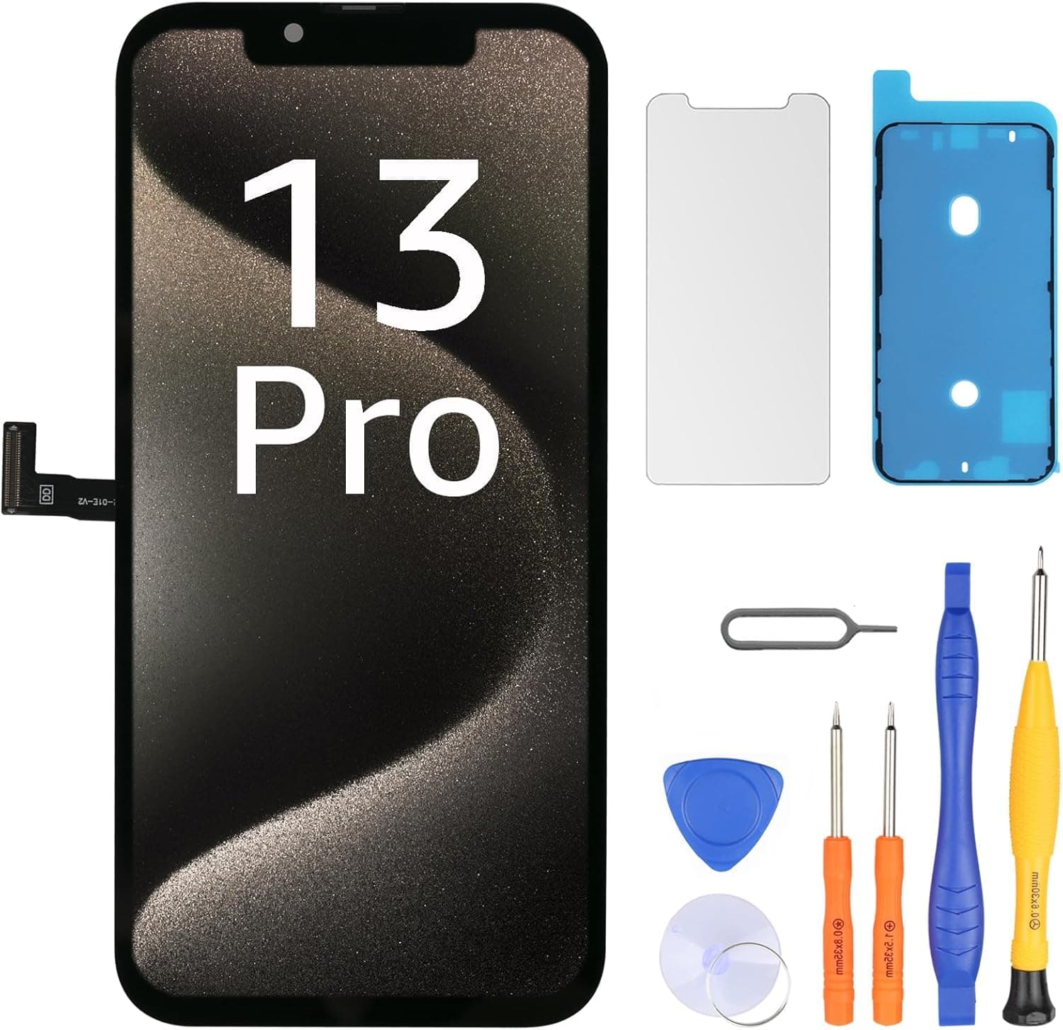 LL TRADER Écran pour iPhone 13 Pro LCD 6,1" Écran de Rechange FHD Écran Tactile 3D Touch Digitizer Cadre Montage et Kit de réparation U01