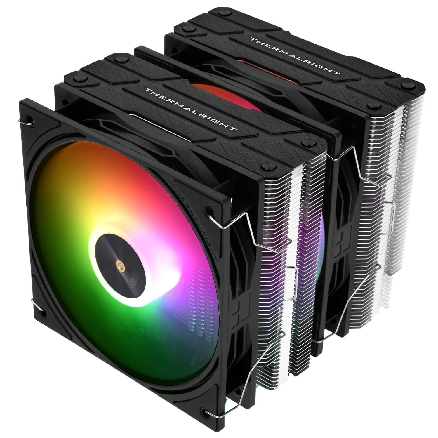 TR-Thermalright Peerless Assassin 120 ARGB Black V3,Enfriador para CPU, Doble torre con 6 tubos de calor,Doble ventilador PWM de 120 mm a 2000 RPM,Para AM5/AM4, Intel LGA1851/1700/1150/1151/1200