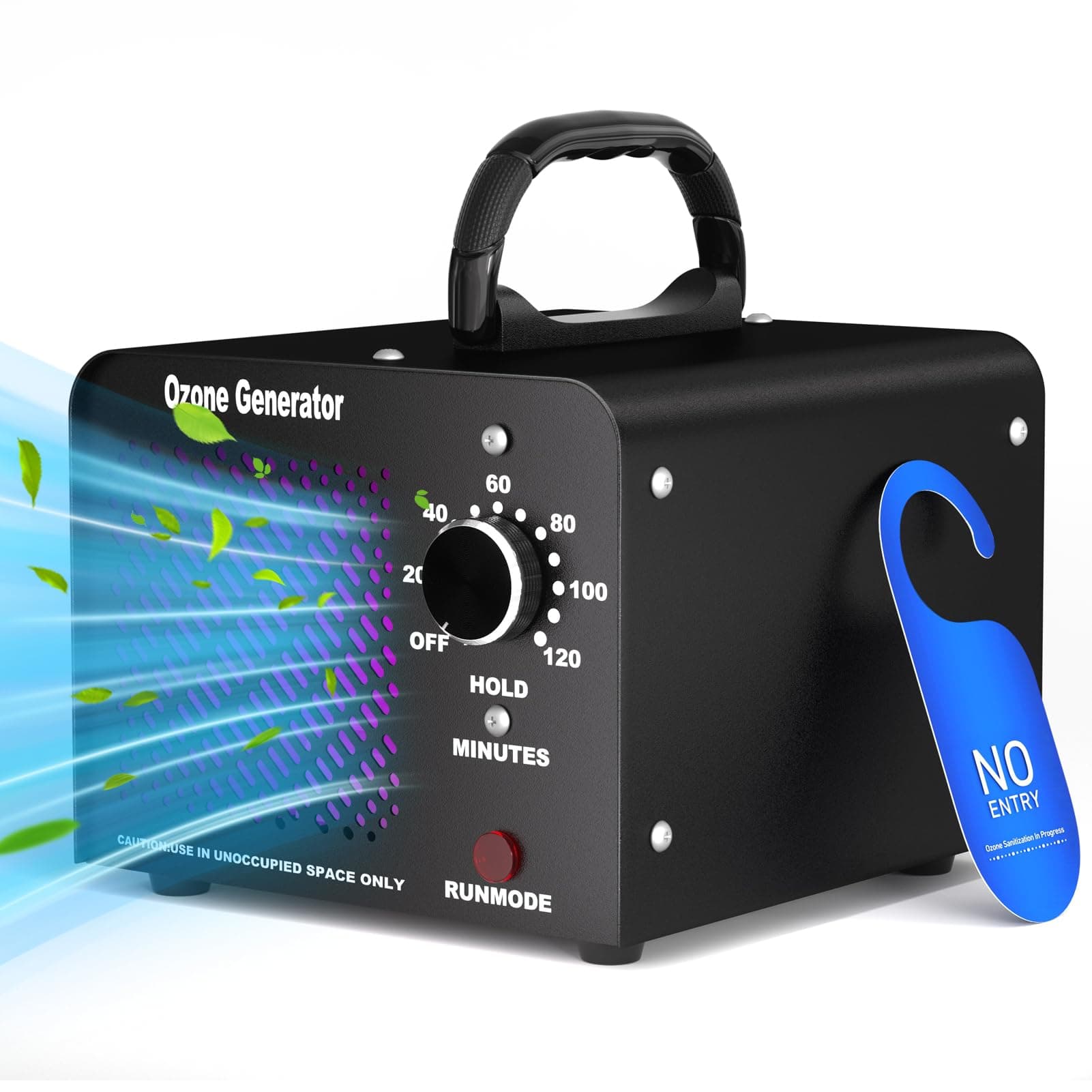 Generador de Ozono de 30.000 mg/h, Generador de Ozono Industrial con Temporizador de 120min, Purificador de Aire de Ozono Hasta 300㎡ para Garajes, Apartamentos, Hoteles, Cocinas, Olores de Mascotas