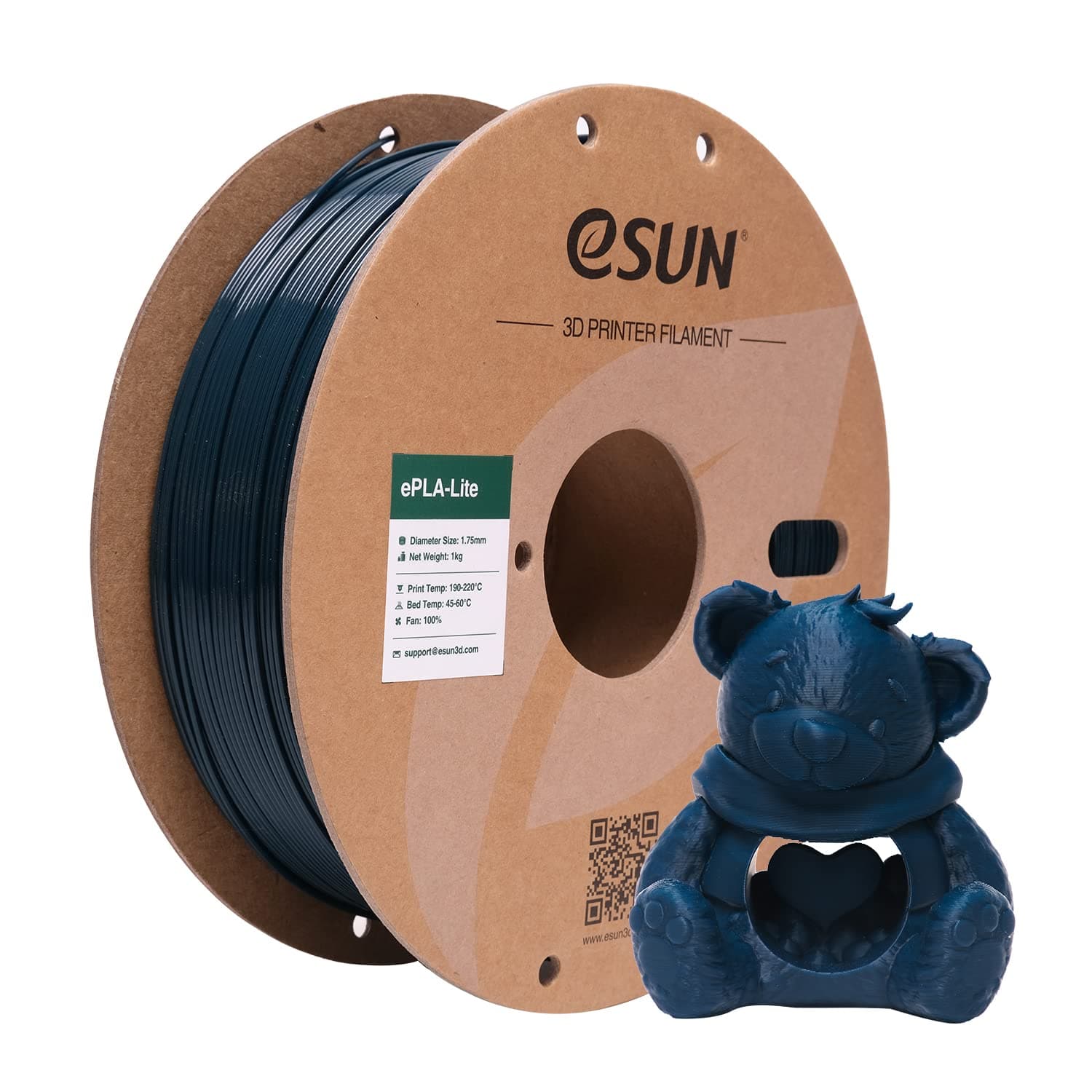 eSUN Filamento PLA 1.75mm, Modificado Impresora 3D Filamento PLA, Precisión Dimensional +/- 0.03mm, 1KG Carrete (2.2 LBS) para Filamento de Impresión 3D, Verde