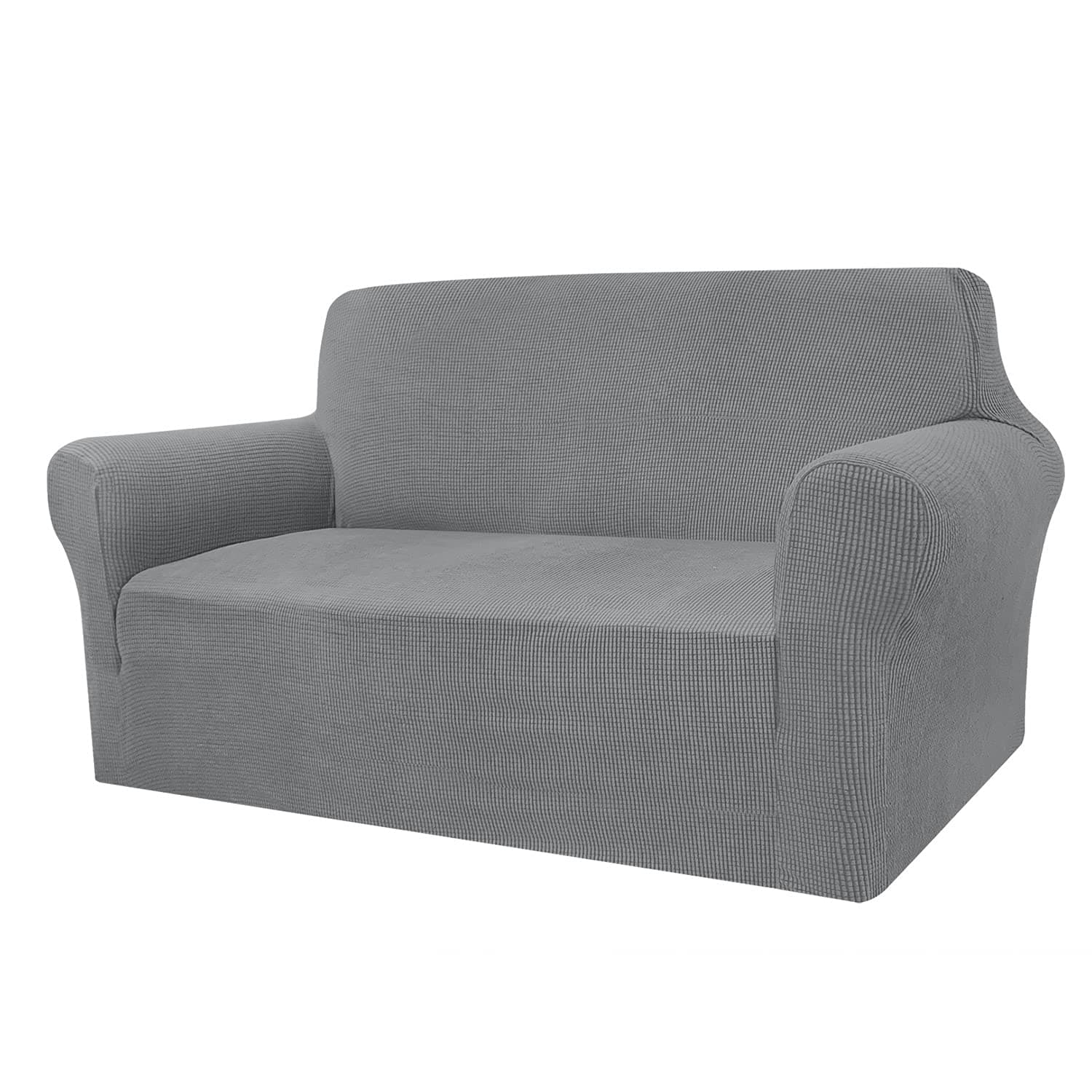 Granbest Housse de canapé Moderne en Tissu Jacquard élastique pour Le Salon Protection pour Chiens et Animaux domestiques (2 Places, Gris Clair)
