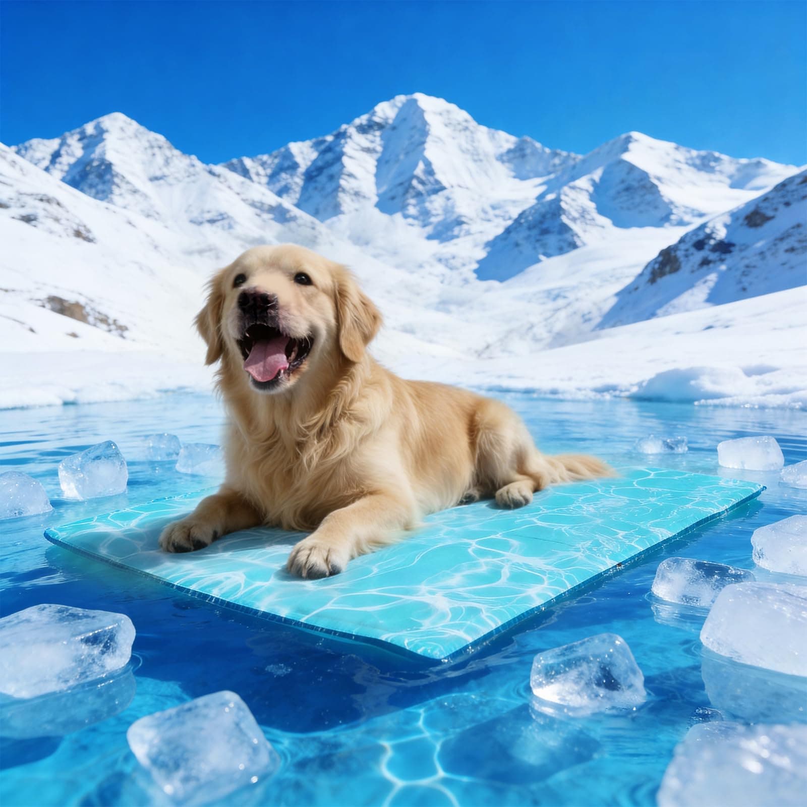 Pawtasy Tapis Rafraichissant pour Chien et Chats - Matelas Refroidissant avec Gel Non Toxique - Fraicheur pour Animaux de Compagnie, Étanche et Facile à Nettoyer XL 100 x 60 cm