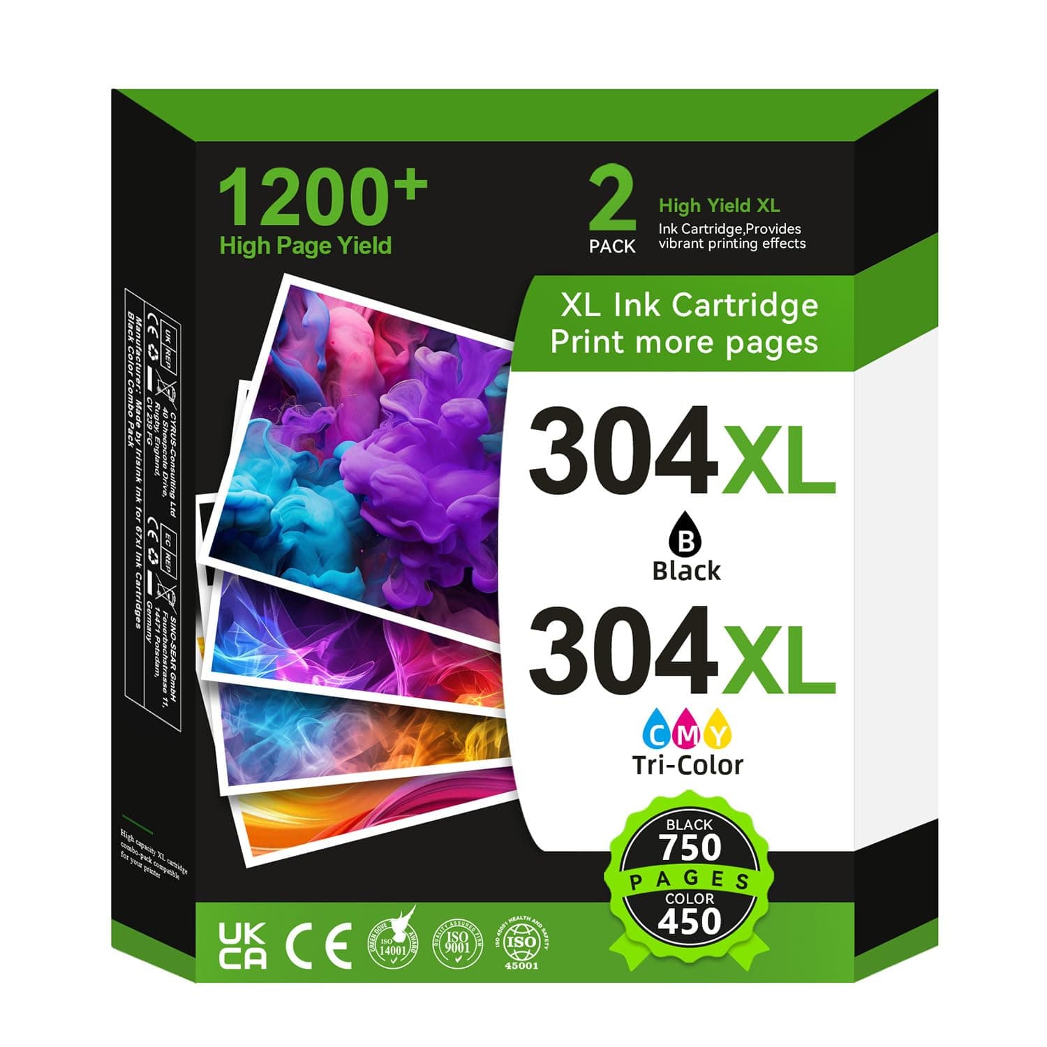 304XL Cartouches d'impression pour HP 304 Remplacement pour Original HP 304 Cartouches Noir et Couleur pour HP Envy 5000 5030 5020 5010 5020 5032 für Deskjet 3750 3720 3730 3760 3762 2630 2620 2622