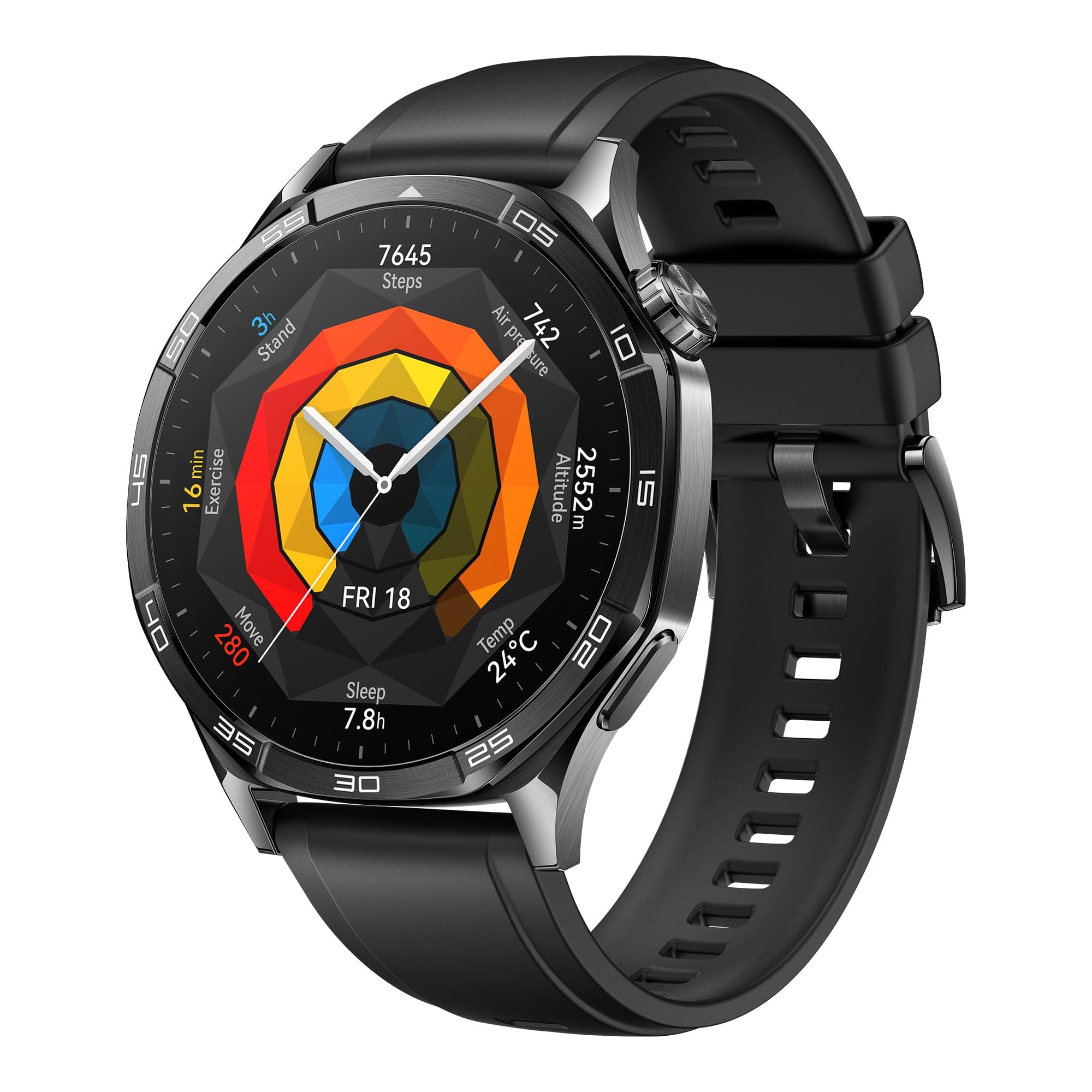 HUAWEI Watch GT 5 46mm Smartwatch, Silueta con Diseño Sofisticado, Nueva Experiencia Running y Ciclismo, Seguimiento de Salud, 14 Días de Duración de la Batería, iOS & Android, Negro