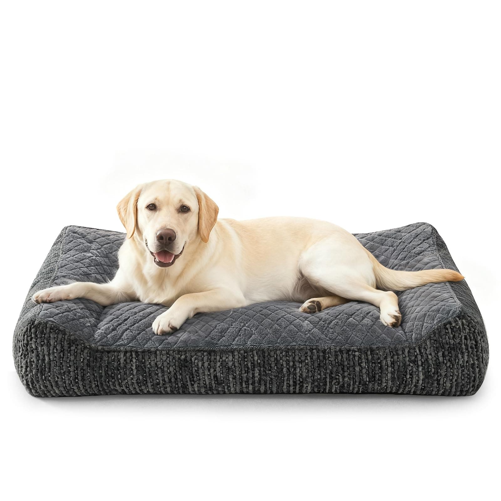 JOEJOY Panier Chien Grande Taille XL Orthopédique, Coussin Chien Dehoussable Lavable, Canapé pour Chiens Antidérapant Velours Floconné Doux, Lit Chiens Soutien Extra Épais