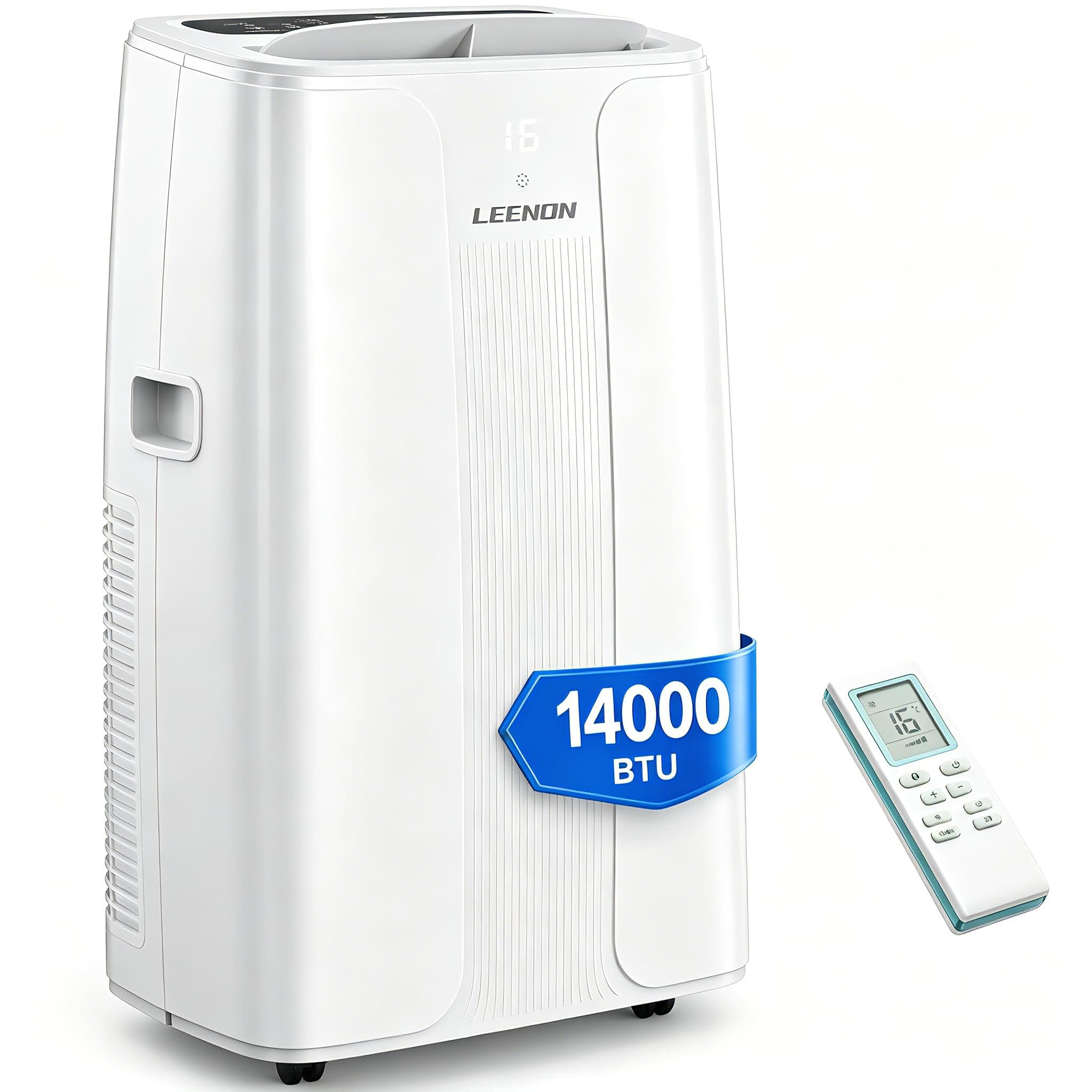 LEENON 14000 BTU Klimaanlage Mobil Klimagerät, 4 in 1 Kühlen Entfeuchten Lüftermodus Schlafmodus, Mobile Klima mit Abluftschlauch, Fernbedienung/24h Timer, Auto-Swing Air Conditioner, Für bis 50m²