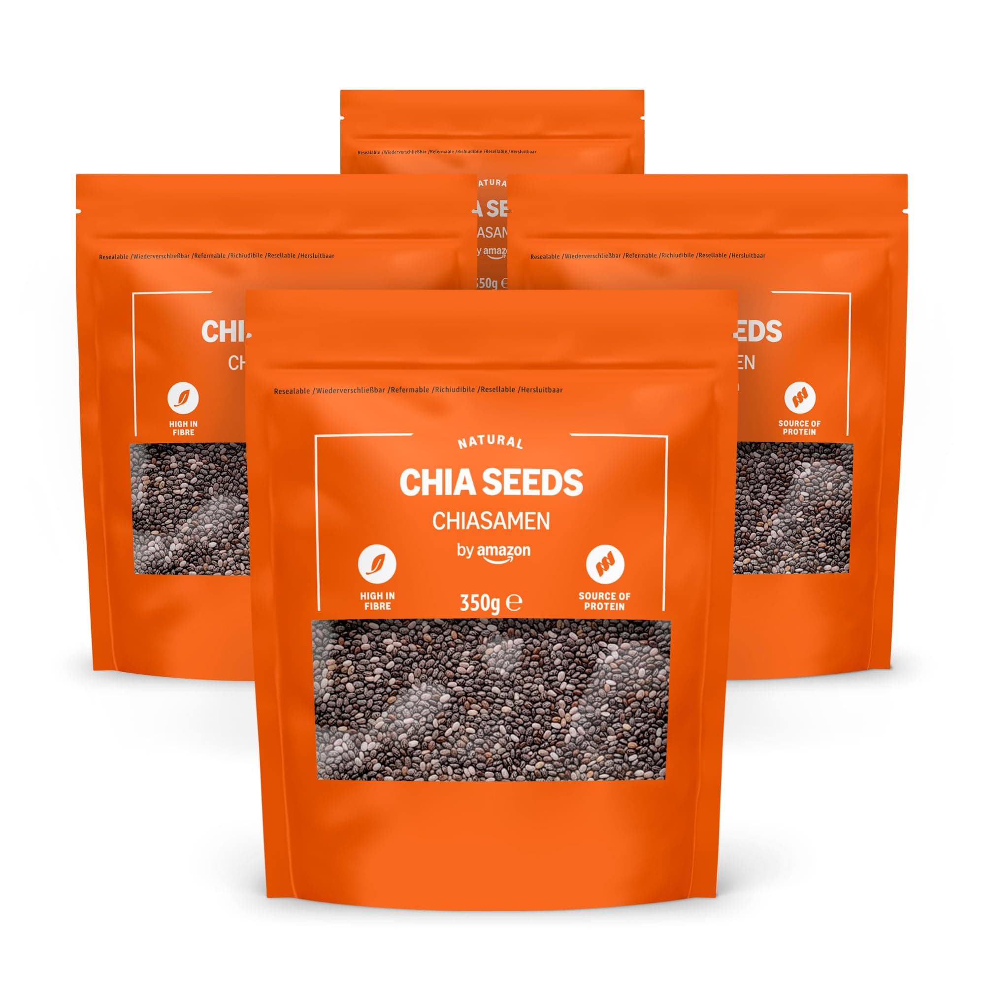 by Amazon Graines de Chia, 350 g lot de 4