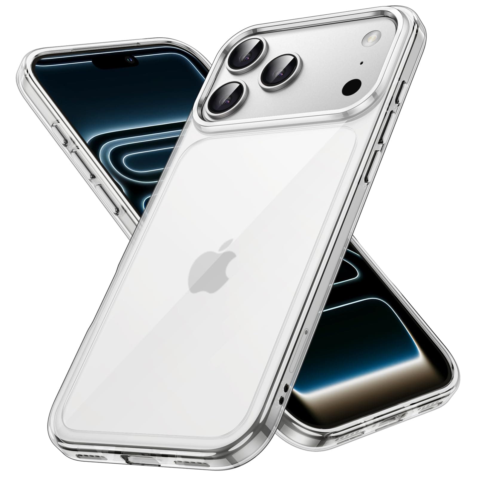 JETech Cover per iPhone 17 Pro 6,3 Pollici, Anti Ingiallimento Antiurto Cellulare Paraurti Custodia, Anti-Graffio Retro Trasparente (Trasparente)
